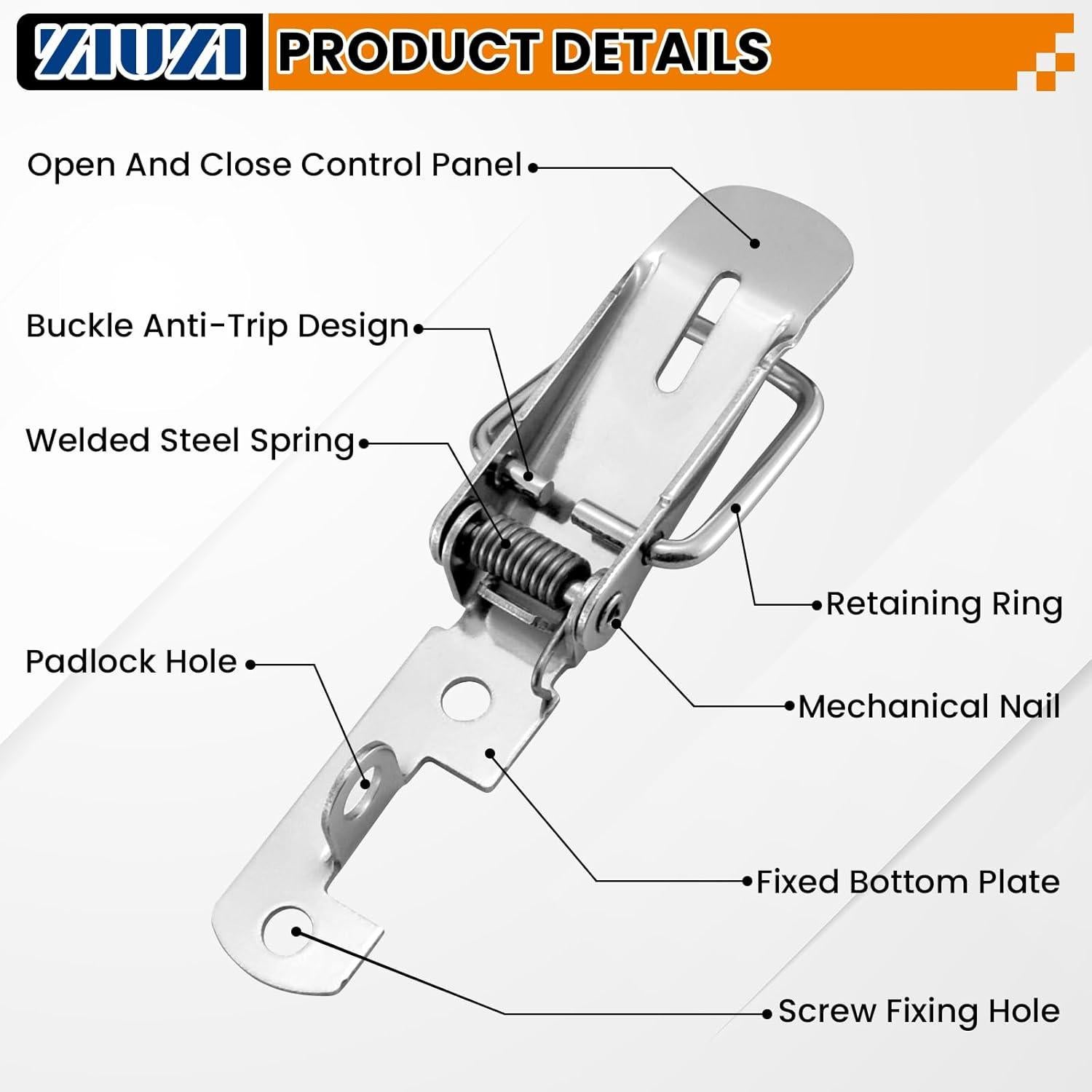 Pestillo de Ángulo 90 Grados ZIUZI Acero Inoxidable 2 Pcs