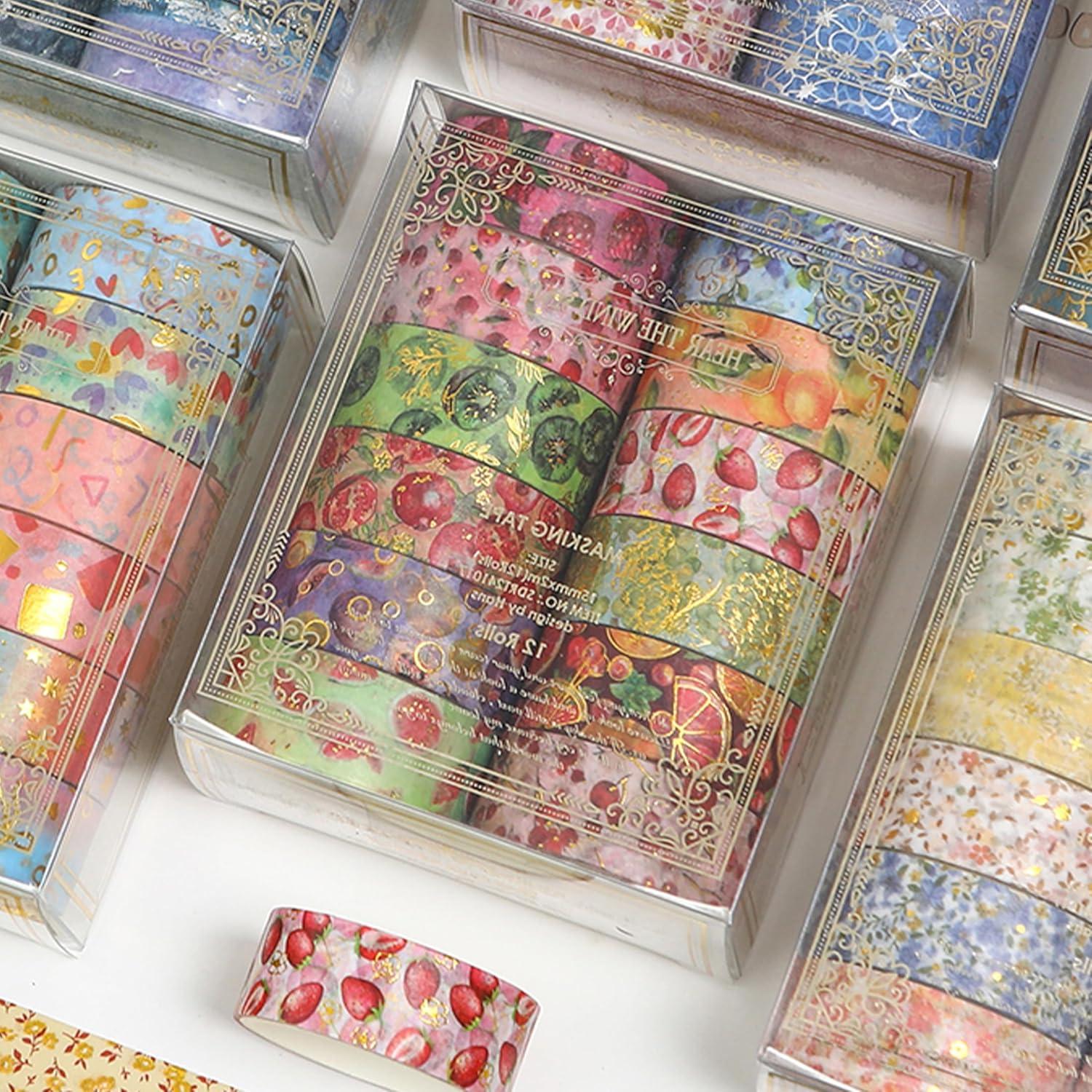 12 Rollos de Cinta Washi Songdao Fiesta de Frutas 2m x 15mm