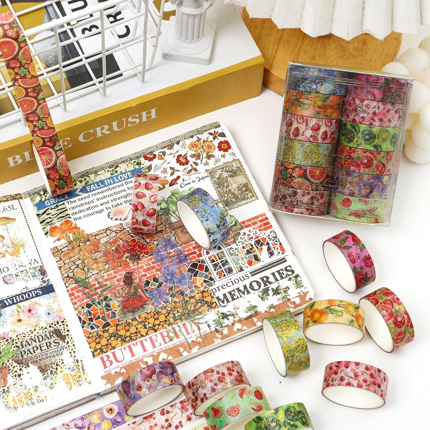 12 Rollos de Cinta Washi Songdao Fiesta de Frutas 2m x 15mm