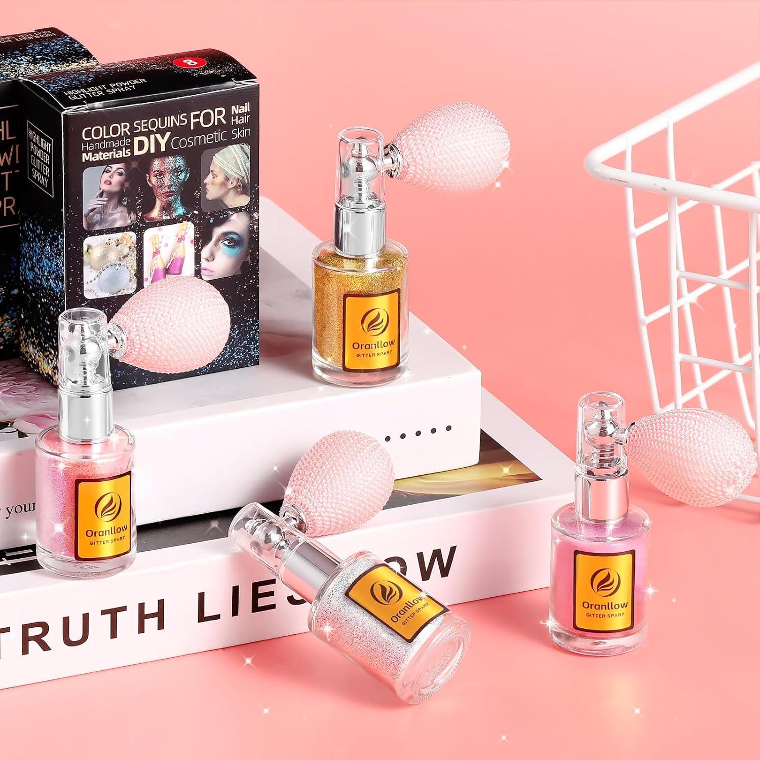 Spray de Brillo Corporal Holográfico Oranllow - 70.87g Oro