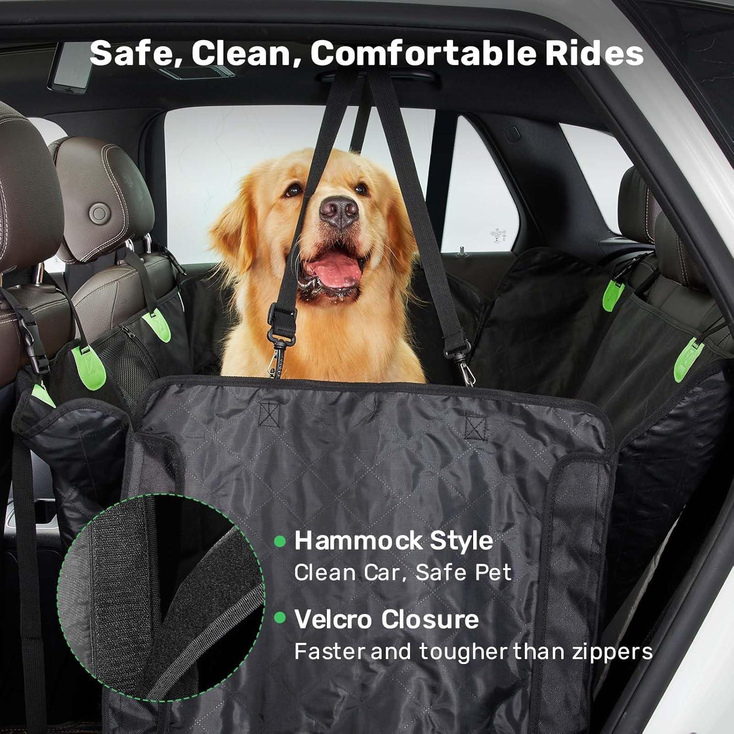 Cubierta de Asiento para Perros Zanch XL - 100% Impermeable Negro