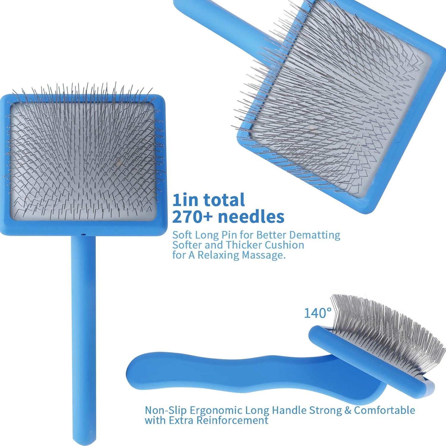 Cepillo Desenredante Ergonómico para Perros Werduoland Azul