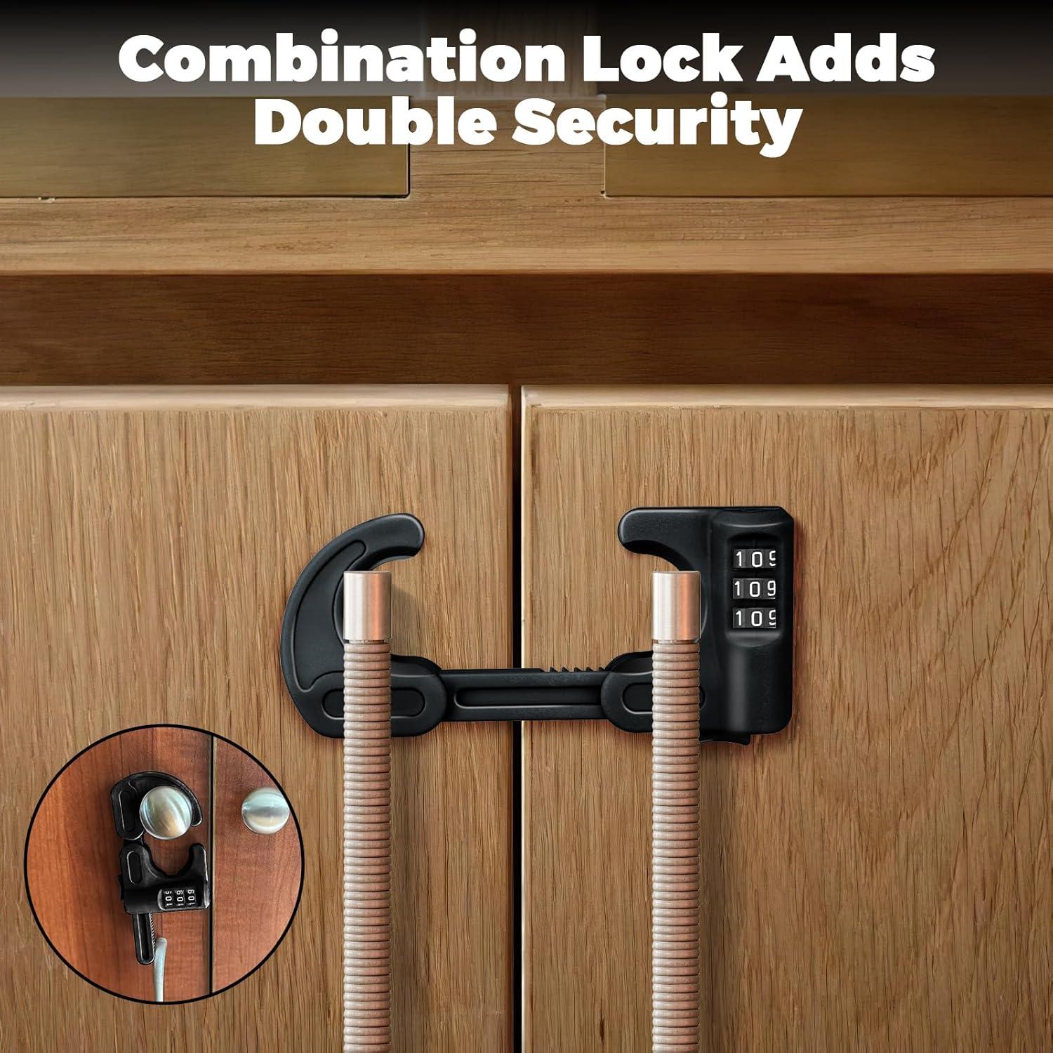 4 Cerraduras de Gabinete de Seguridad HoneSecur para Niños