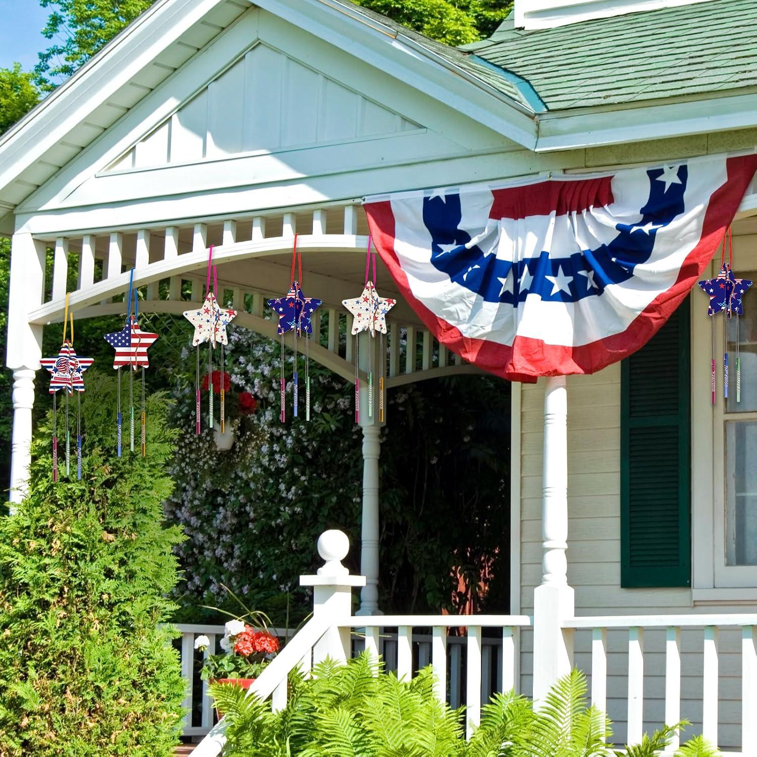 Kit de Manualidades Patrióticas MEZOOM - Carillón de Estrellas 3D