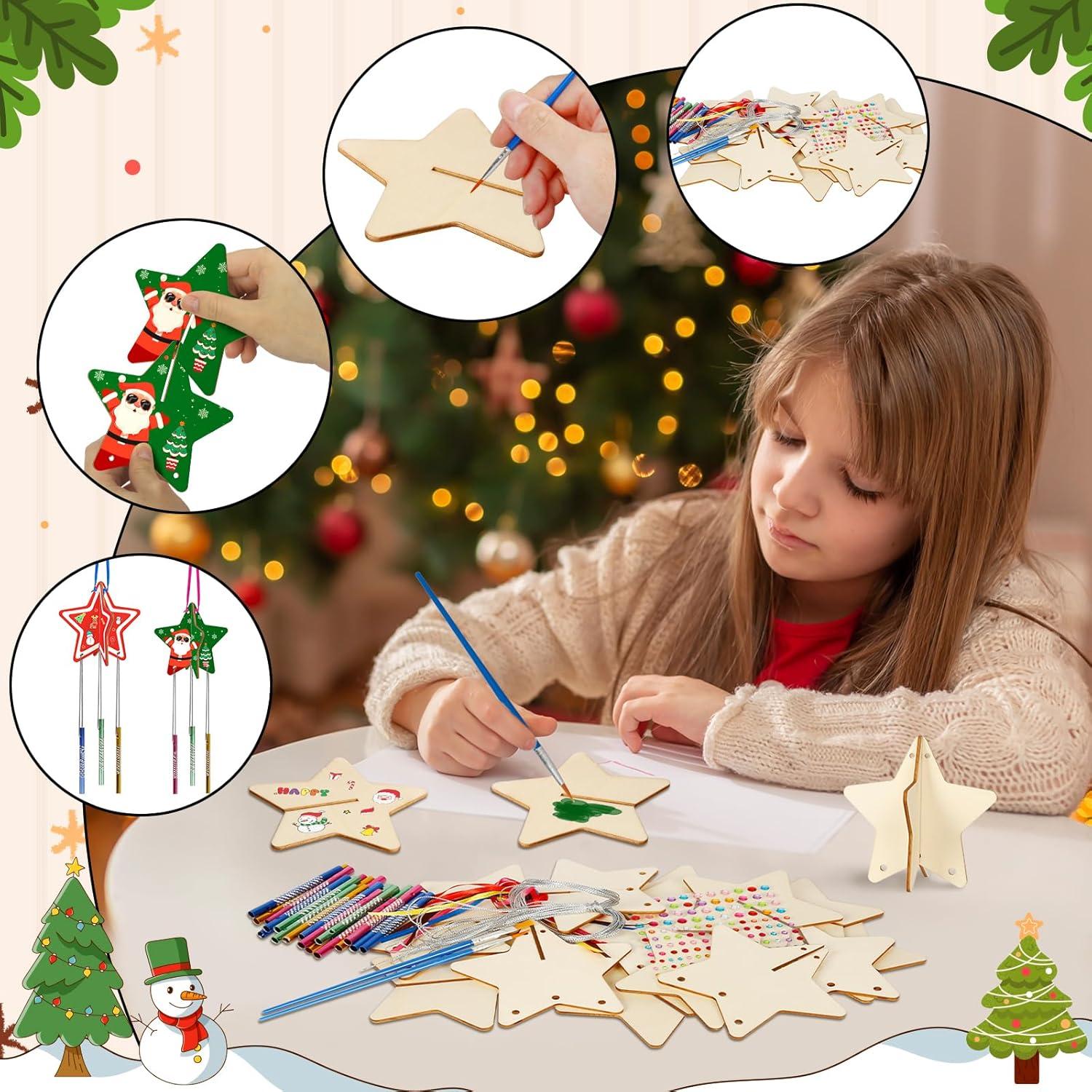 Kit de Manualidades Patrióticas MEZOOM - Carillón de Estrellas 3D