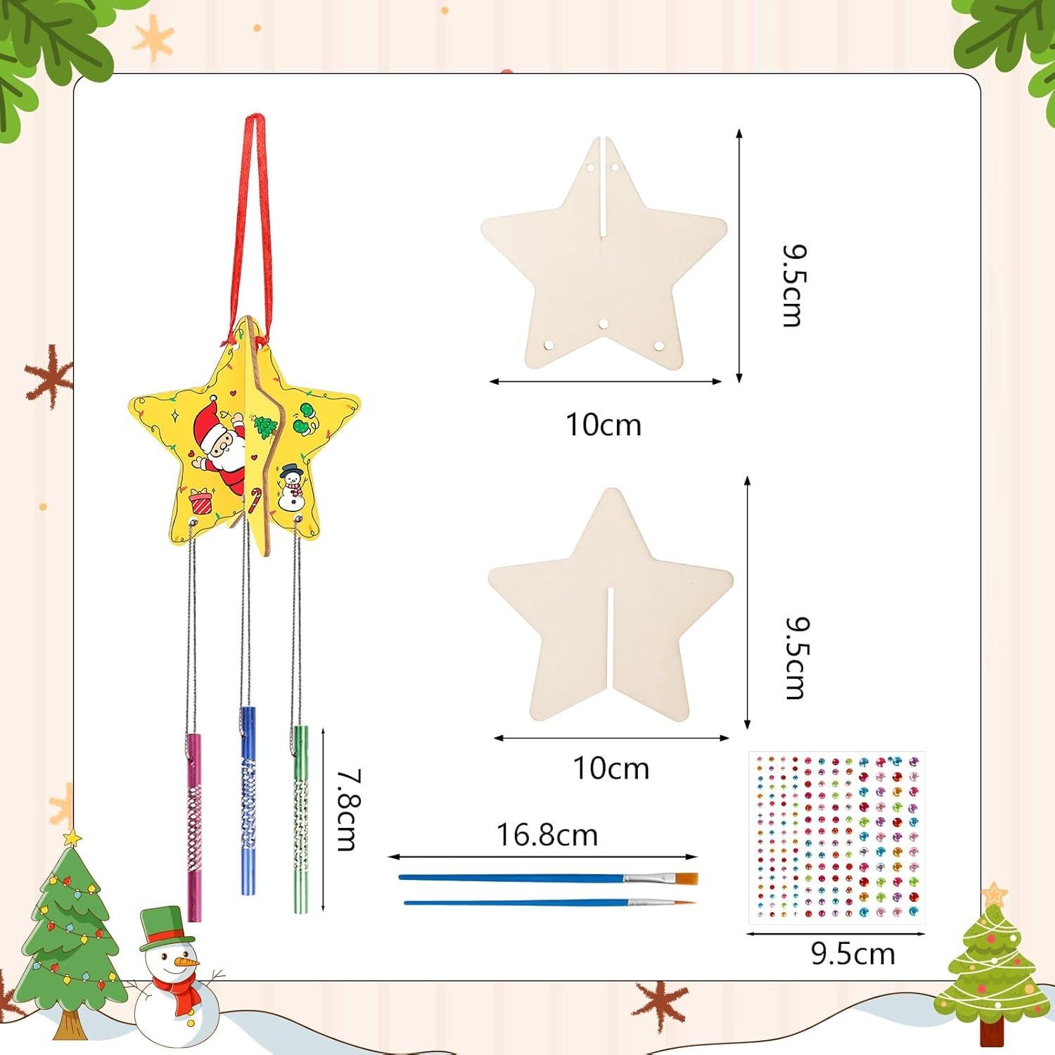Kit de Manualidades Patrióticas MEZOOM - Carillón de Estrellas 3D