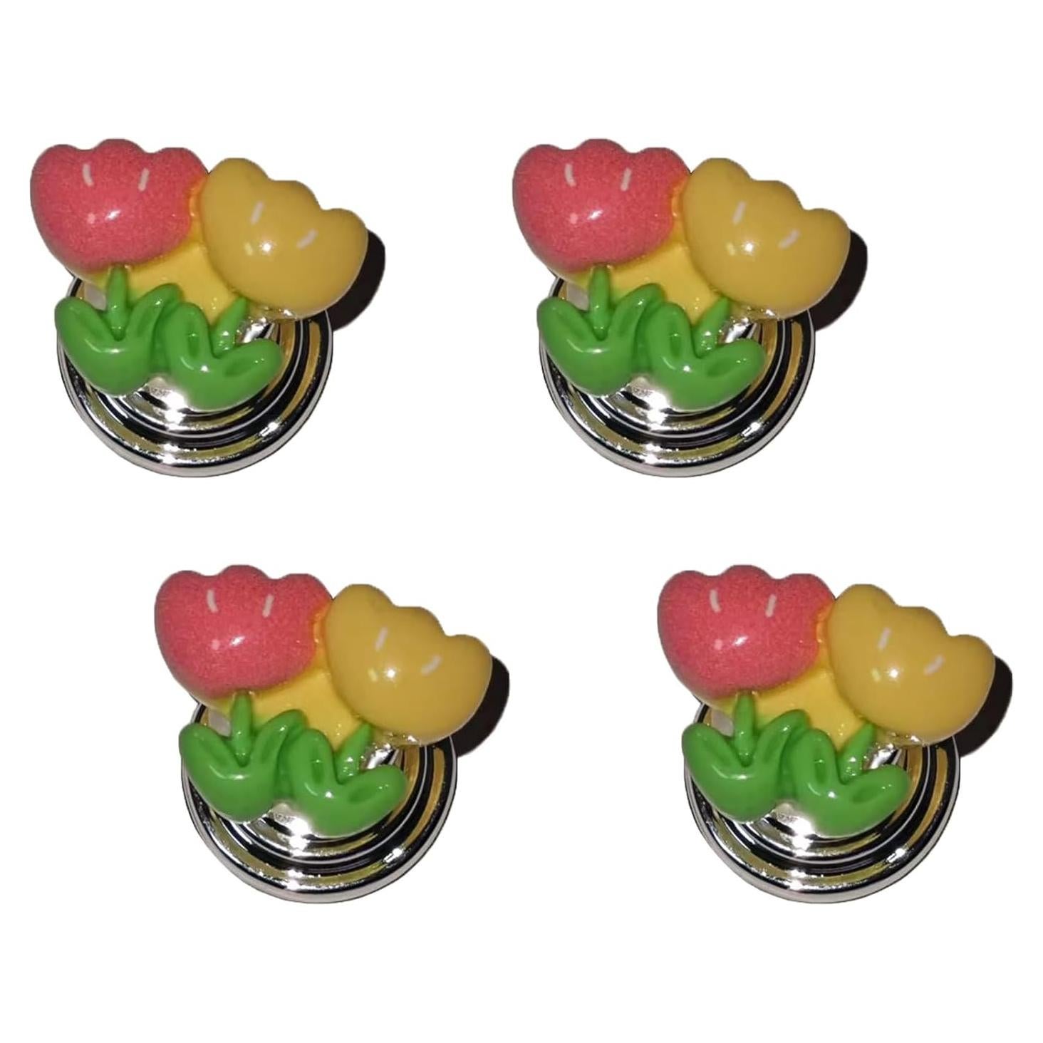 Asistente de Botón de Inodoro Dark Zeya - 4 Pack Flor