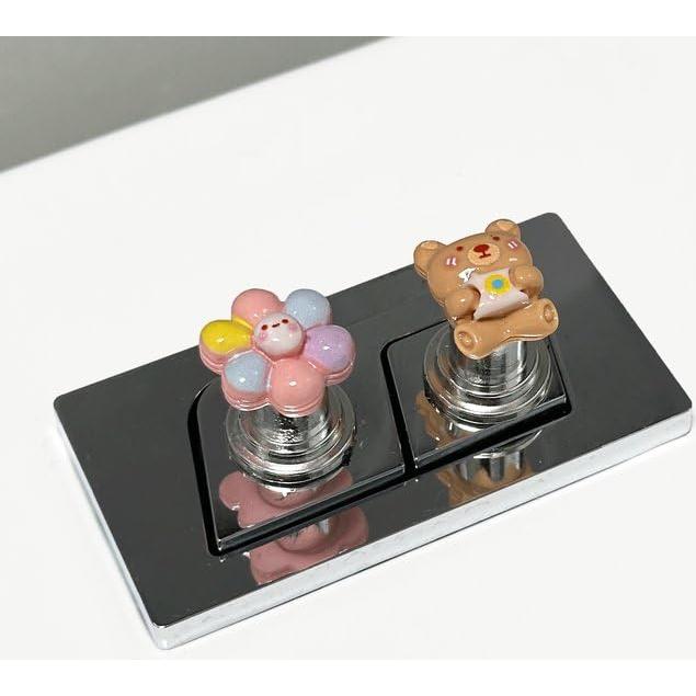 Asistente de Botón de Inodoro Dark Zeya - 4 Pack Flor