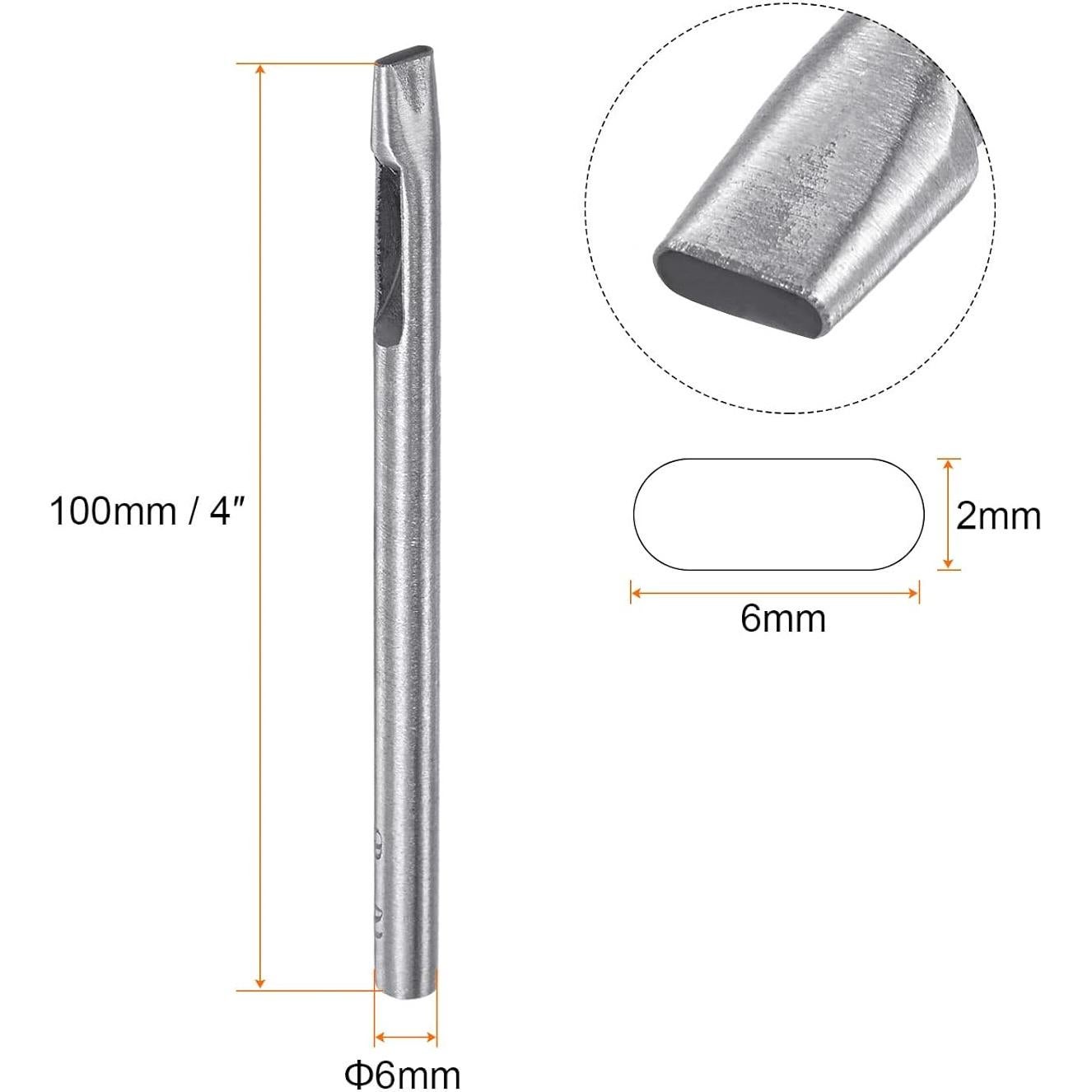 Cortador de Agujeros Ovalado HARFINGTON 2x6mm para Cuero