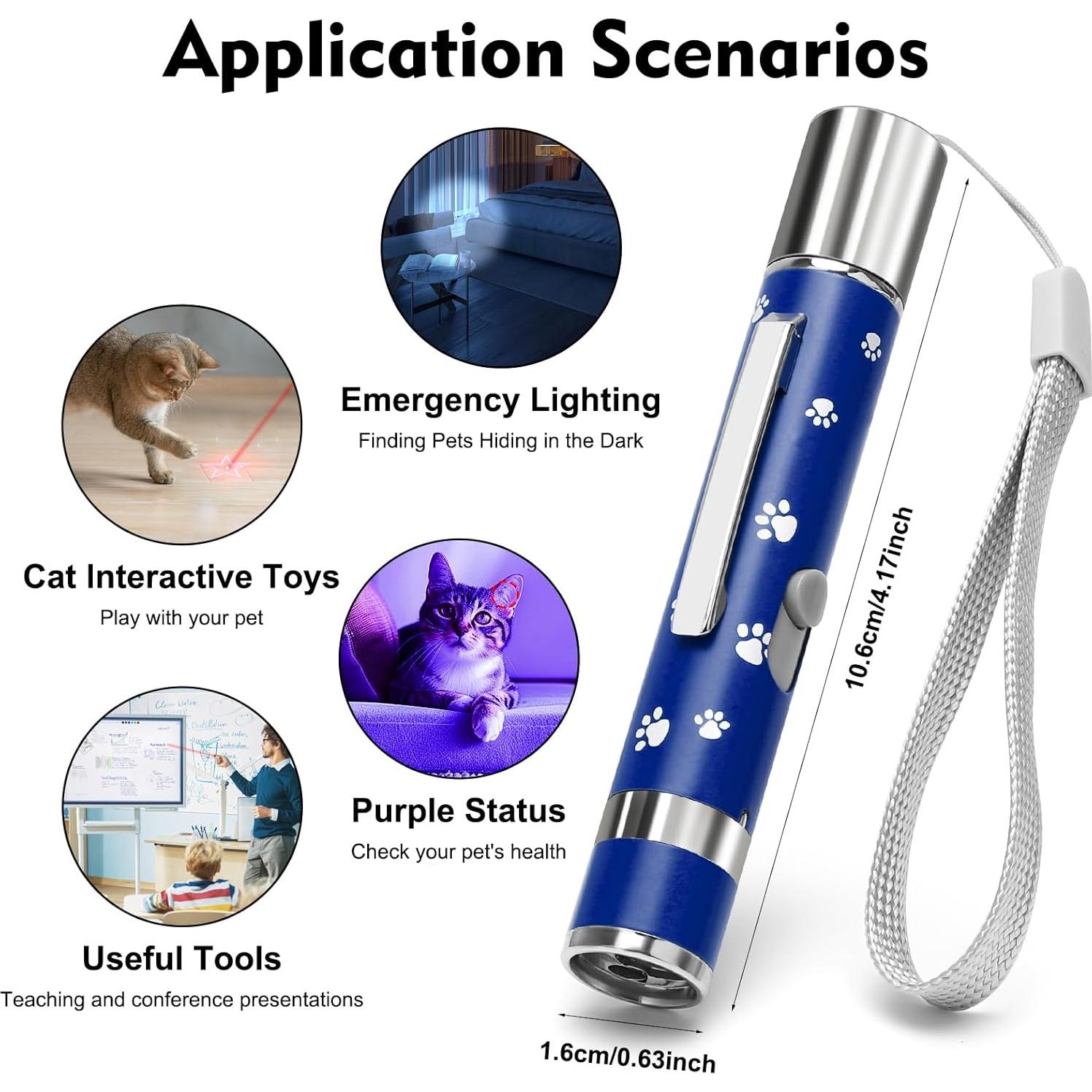 Juguete Interactivo para Gatos EAWONGEE 2 Piezas Azul