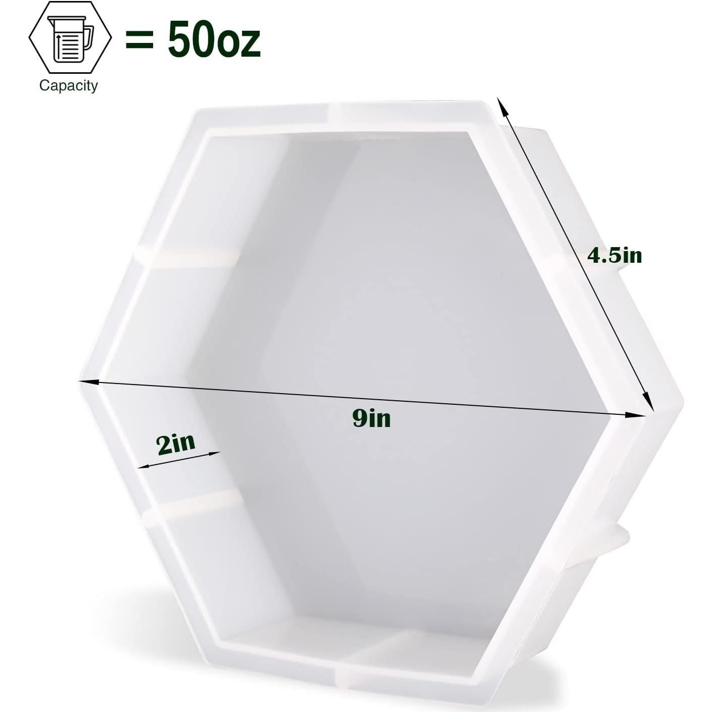 Molde de Resina Hexagonal Grande Actvty 23.1x19.8 cm para Flores