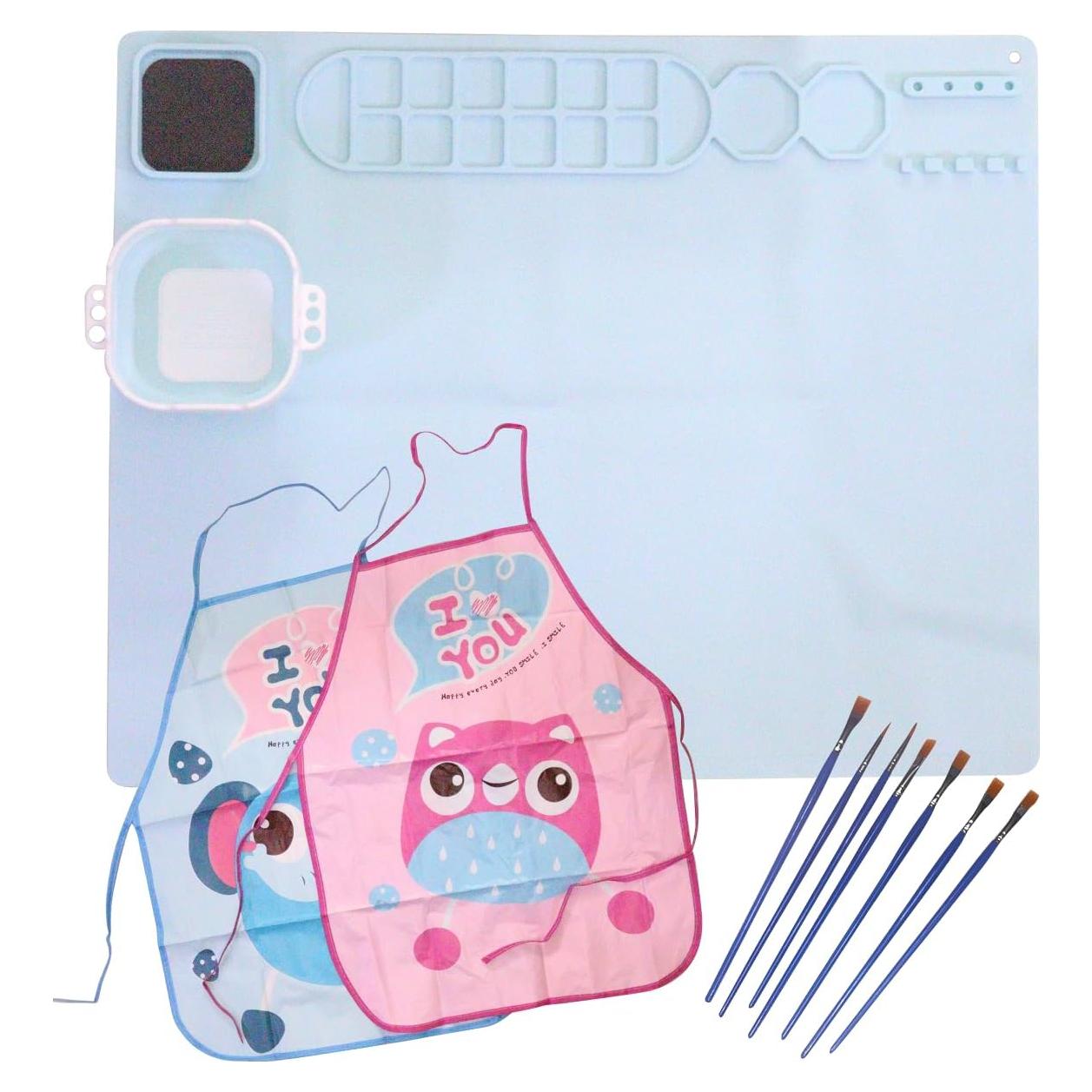 Alfombrilla de Pintura de Silicona Genérica 50.8x40.6cm Azul