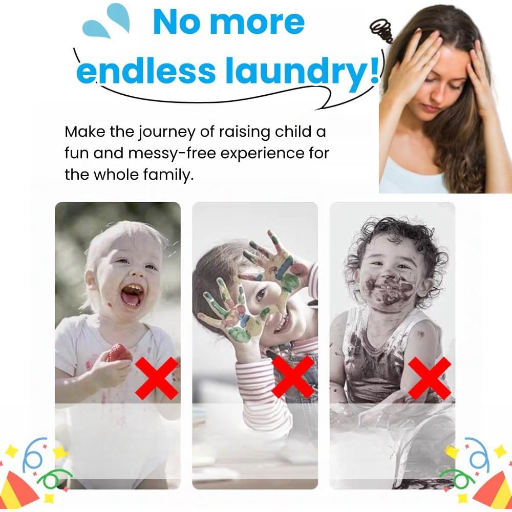 Baberos Impermeables TSD para Bebés - Paquete de 5 Ajustables