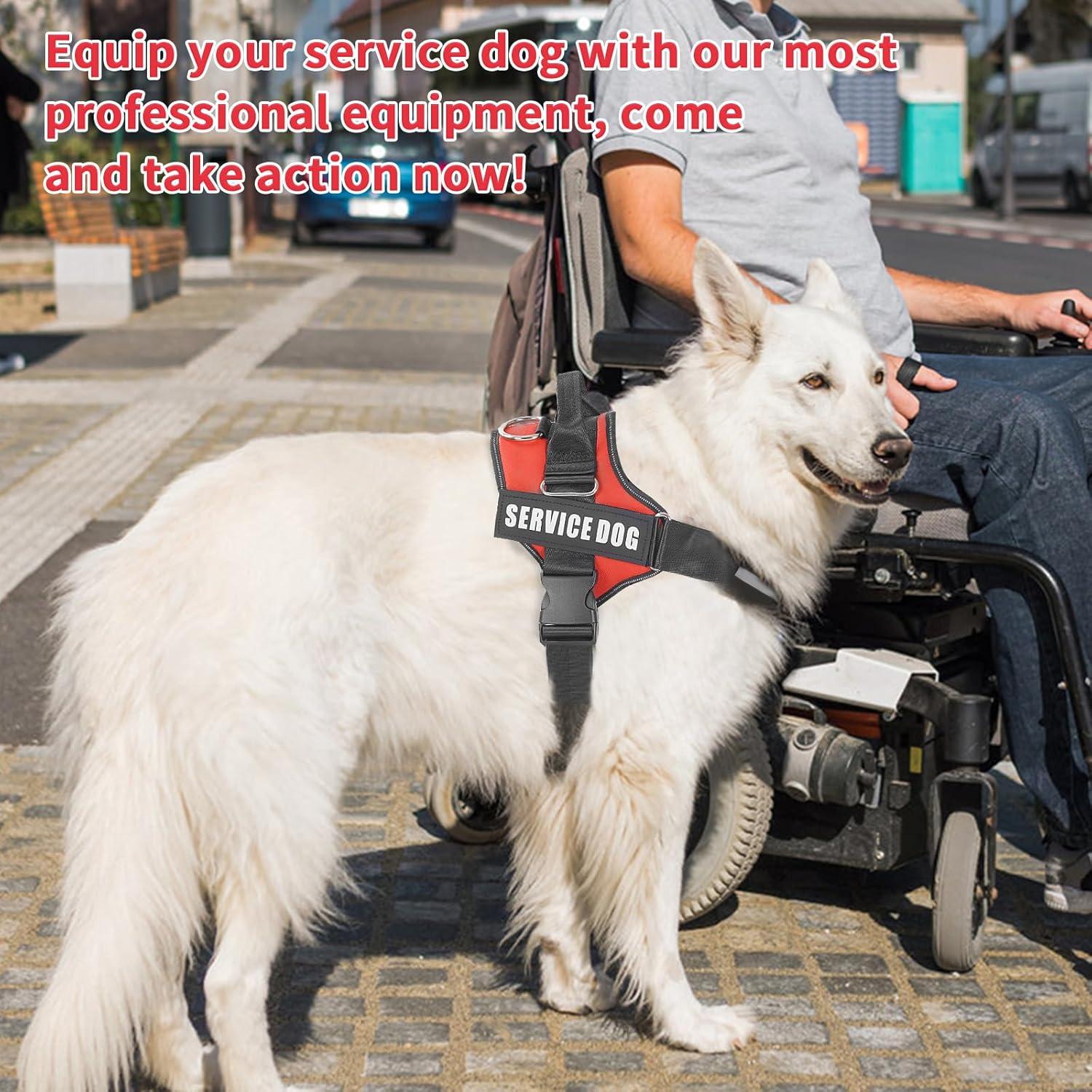 Chaleco para Perro de Servicio Opstin Rojo X-Pequeño 39-47cm