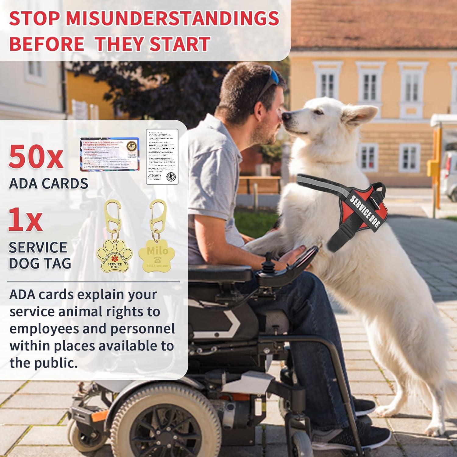 Chaleco para Perro de Servicio Opstin Rojo X-Pequeño 39-47cm