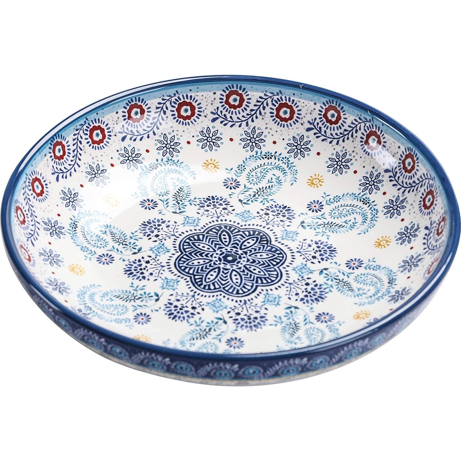 Juego de 4 Boles de Cerámica Talavera Azul Bico 1035ml