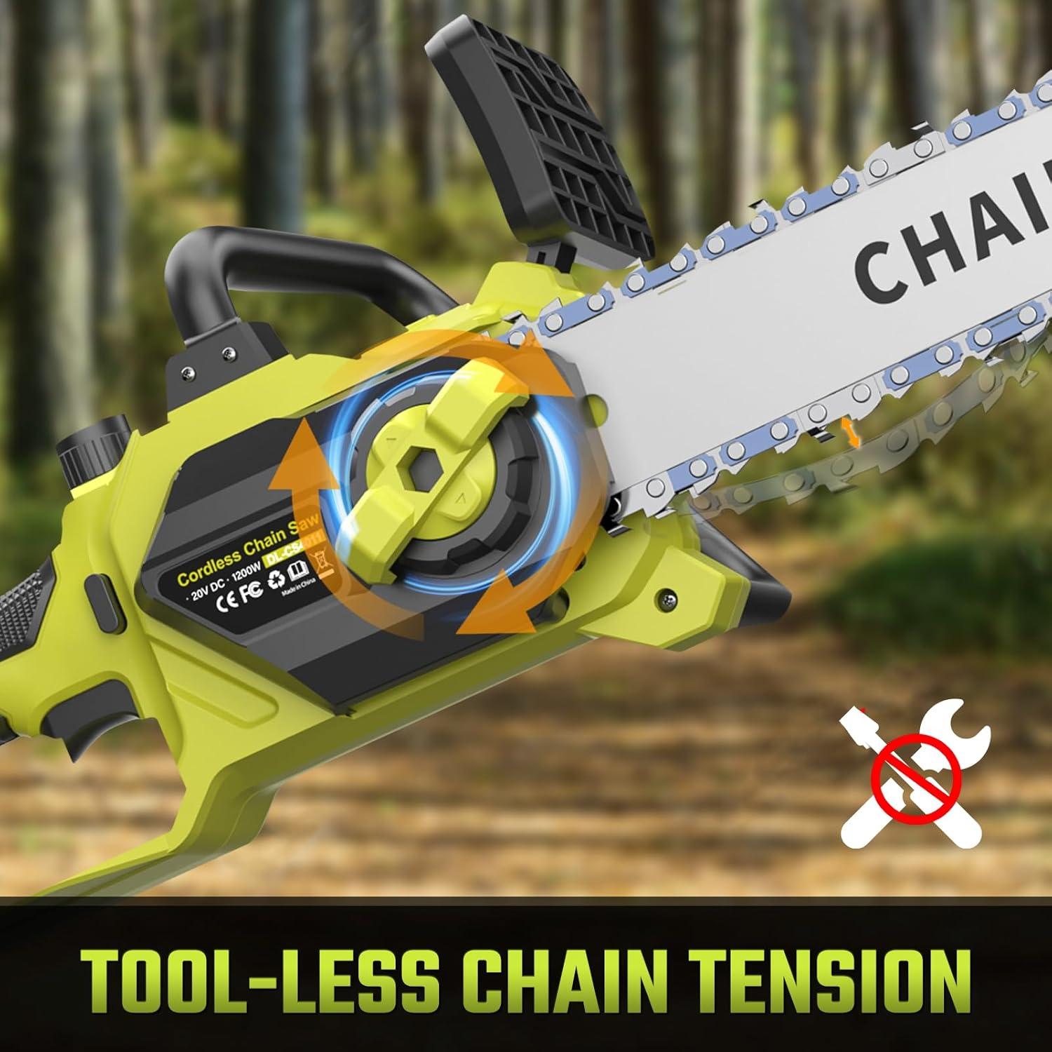 Sierra de Cadena Inalámbrica SEYVUM 12" 20V 4.0Ah con 2 Baterías