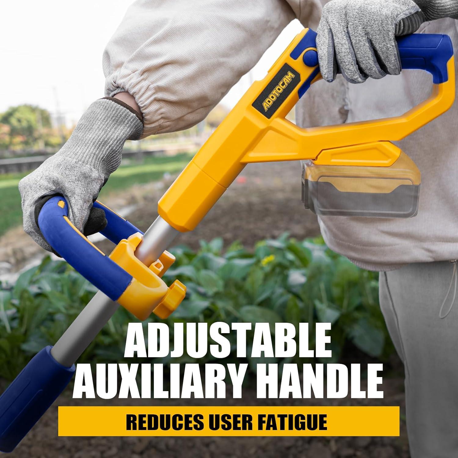 Cultivador de Jardín Inalámbrico ADOTOCAM 20V 360RPM 23cm