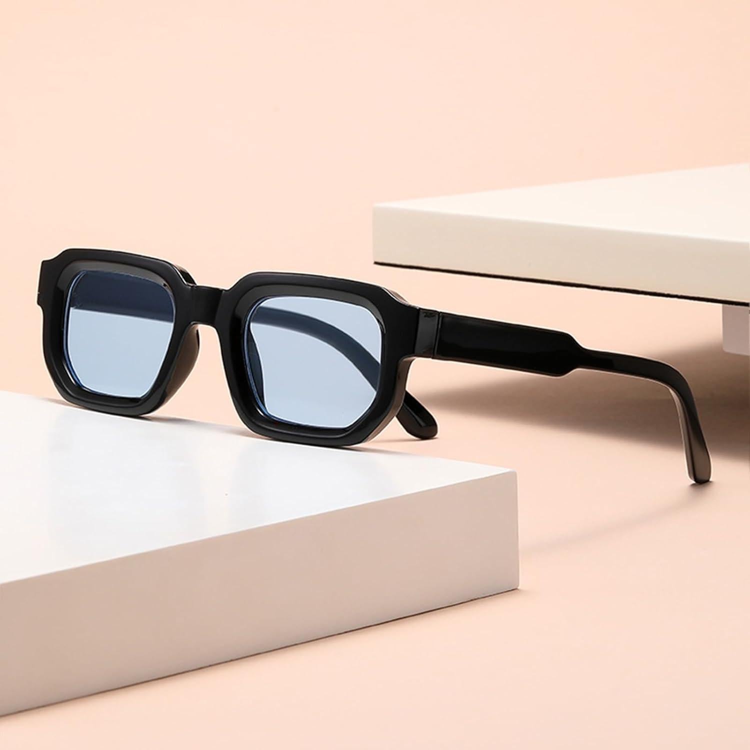 Gafas de Sol Rectangulares JUDOO UV400 Lentes Azules Naranjas