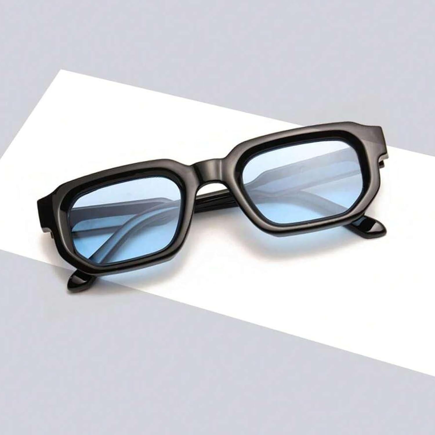 Gafas de Sol Rectangulares JUDOO UV400 Lentes Azules Naranjas