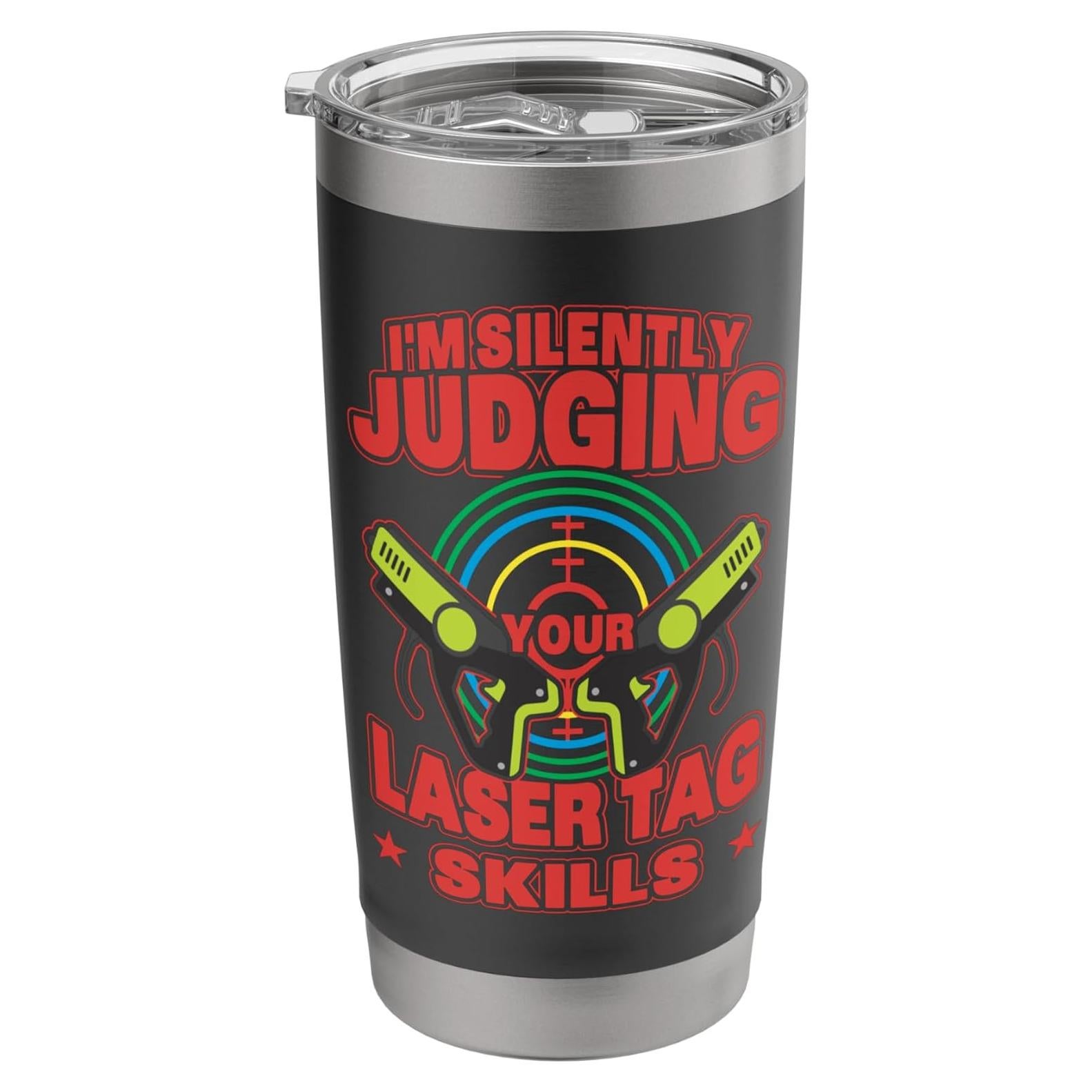 Taza Aislada de Acero Inoxidable 20 oz Regalos de Fiestas Laser Tag