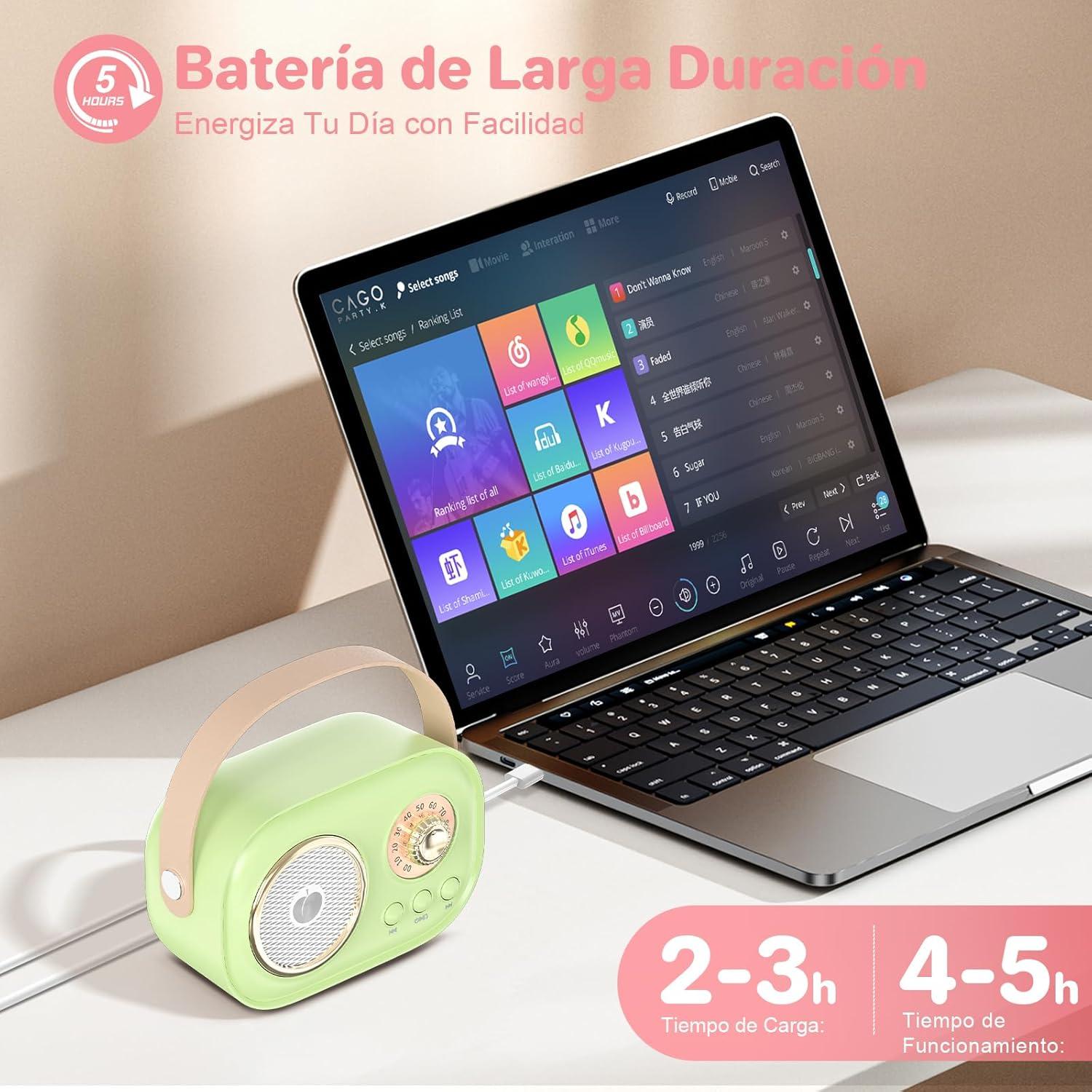 Mini máquina de karaoke Heetipuk C20 Plus Bluetooth 5.0