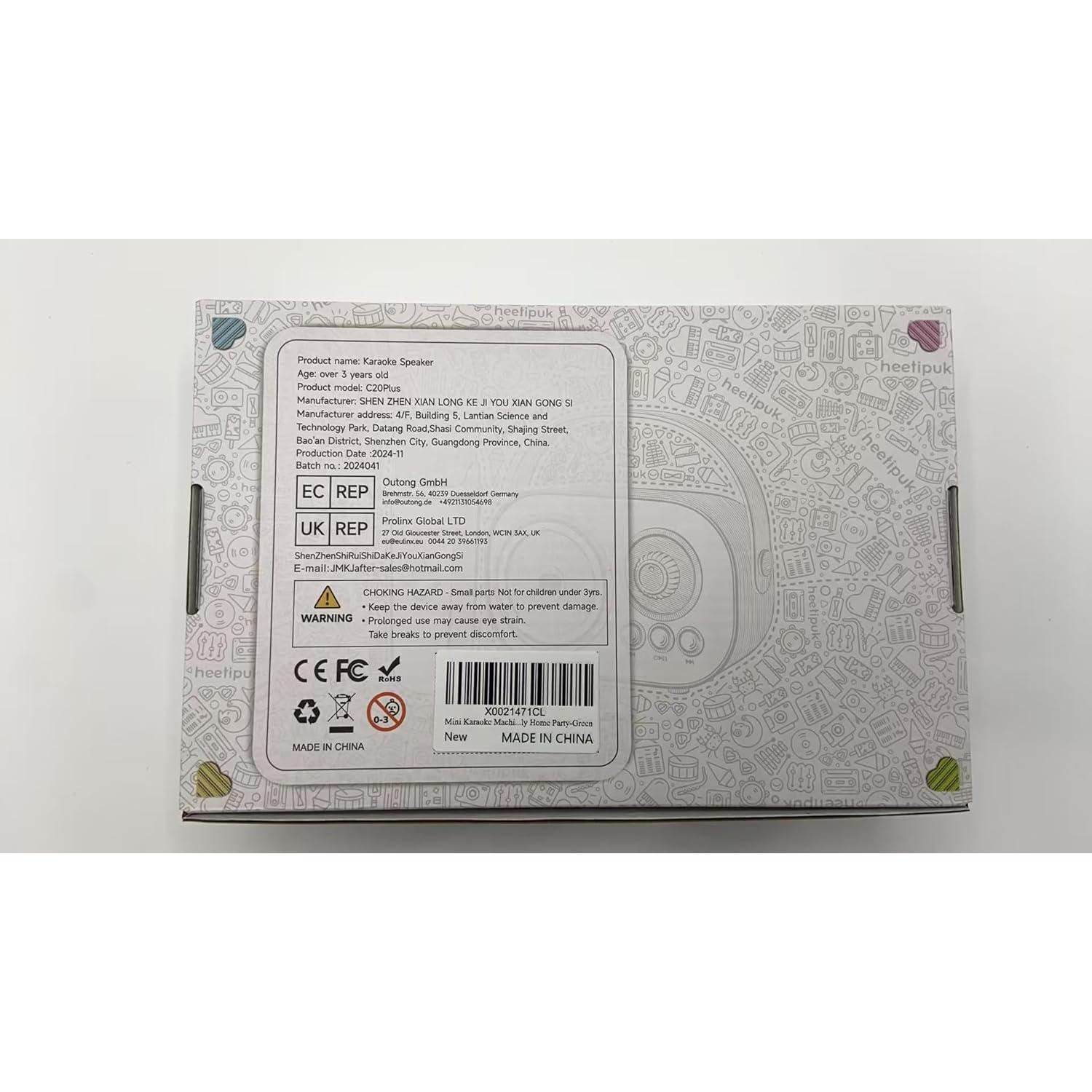 Mini máquina de karaoke Heetipuk C20 Plus Bluetooth 5.0