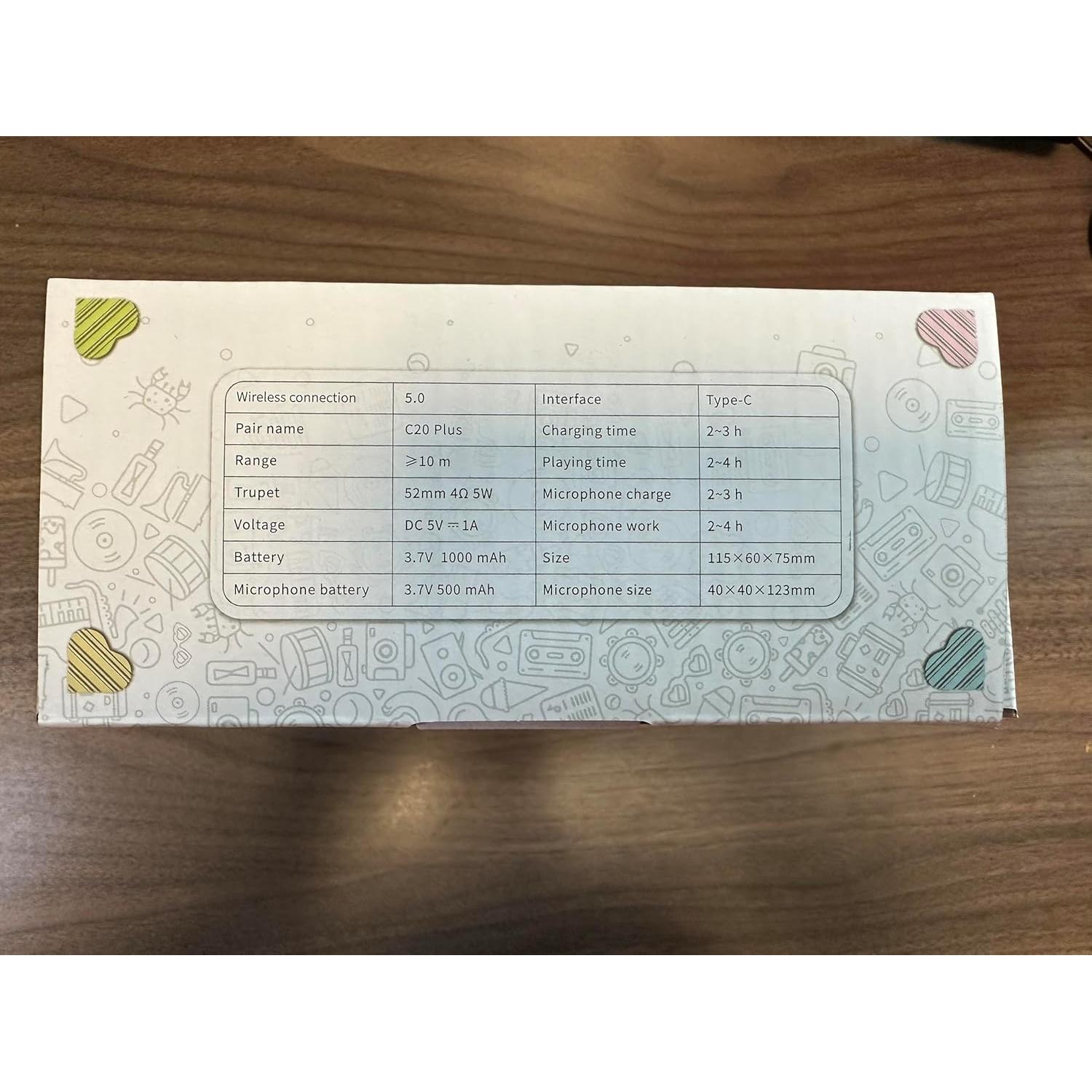 Mini máquina de karaoke Heetipuk C20 Plus Bluetooth 5.0