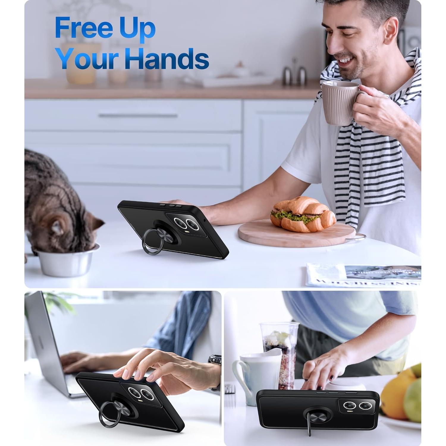 Funda Transparente Silverback para Moto G Stylus 5G 2024 con Anillo