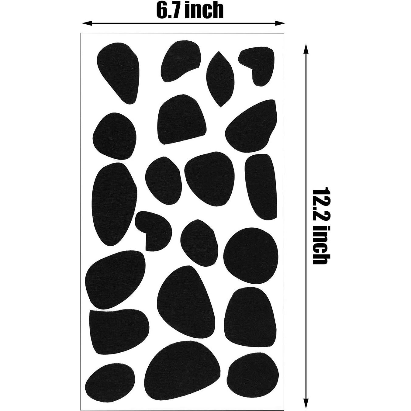 Hojas de Fieltro Adhesivo Negro Tatuo para Disfraz Dálmata - 6 Piezas