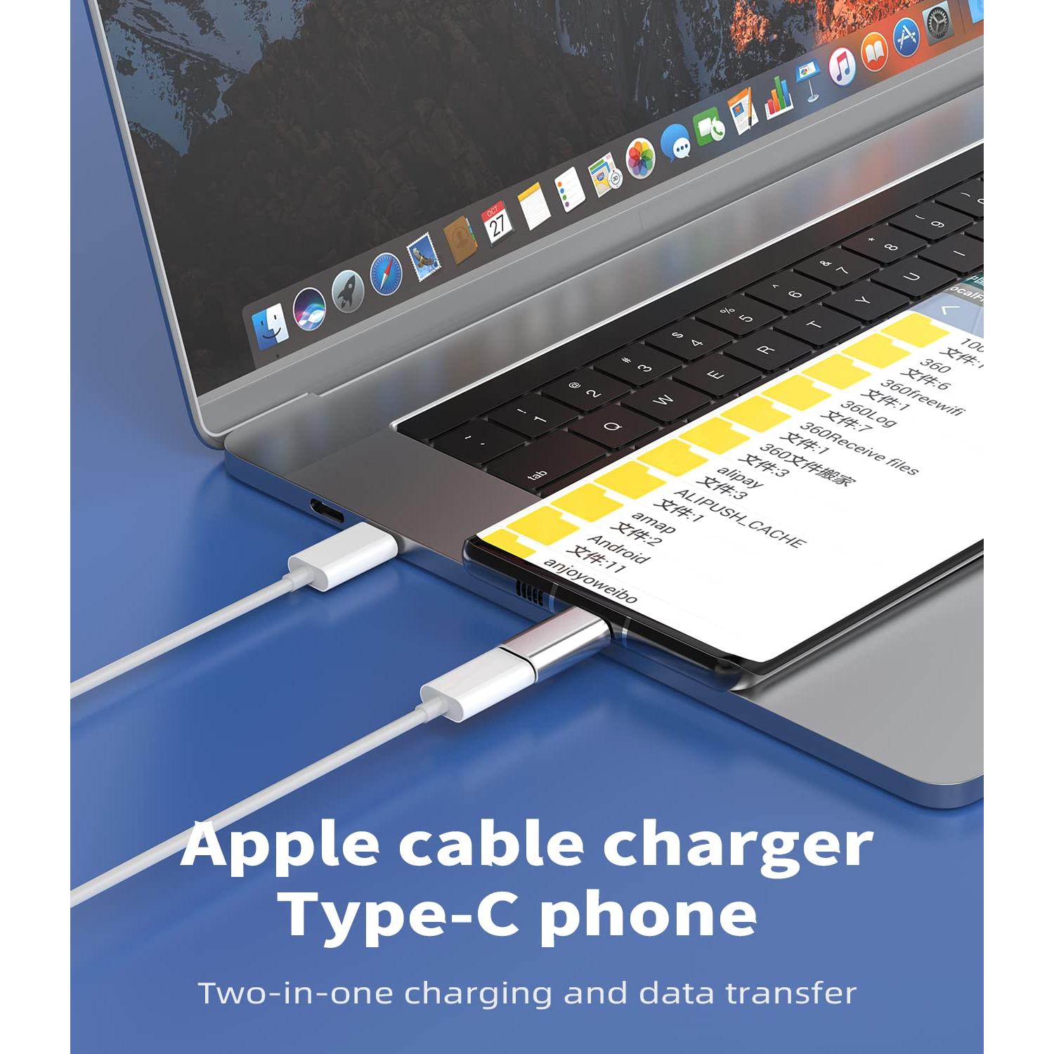 Adaptador USB C Macho a Lightning Hembra WASRUYI 3 Pack