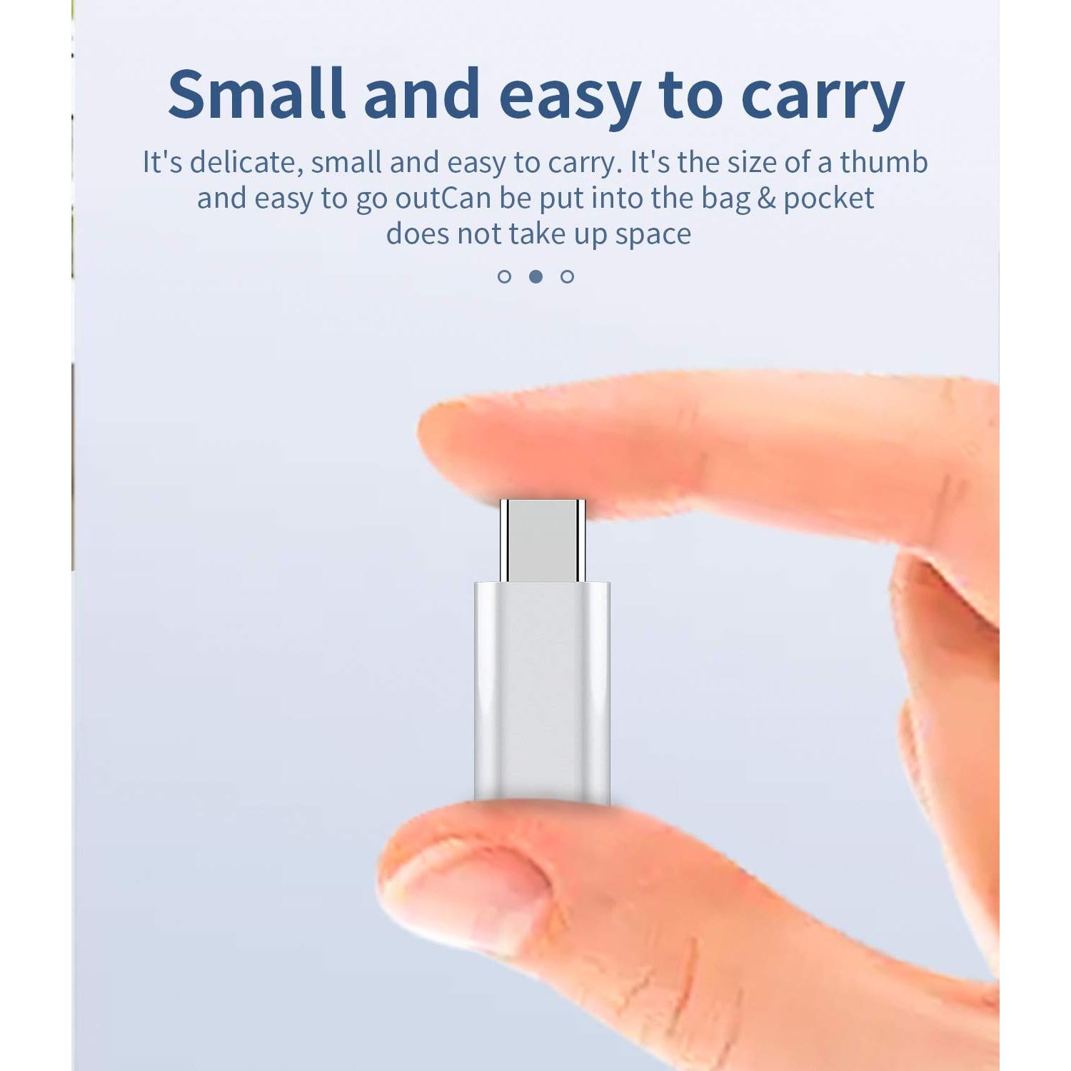 Adaptador USB C Macho a Lightning Hembra WASRUYI 3 Pack