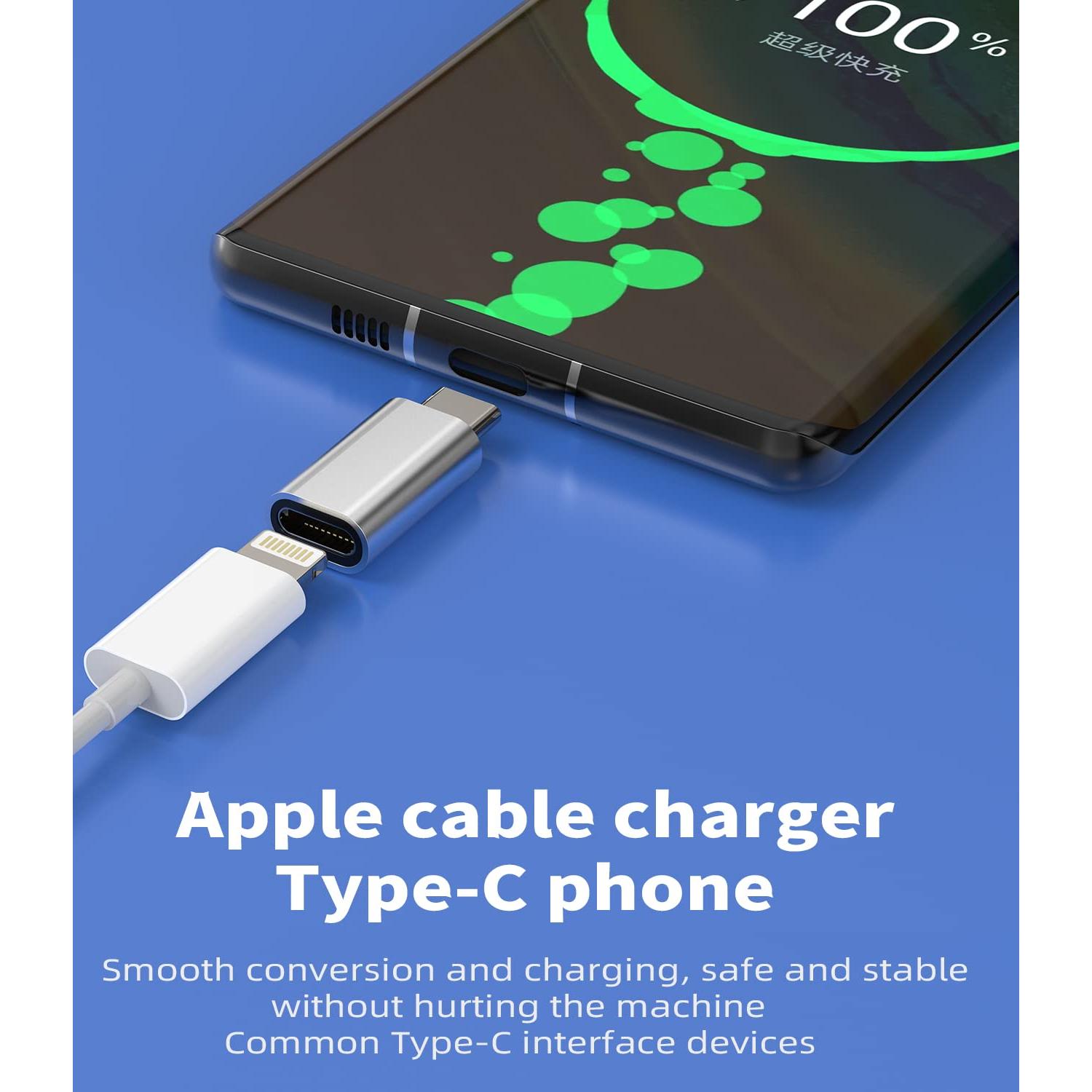 Adaptador USB C Macho a Lightning Hembra WASRUYI 3 Pack