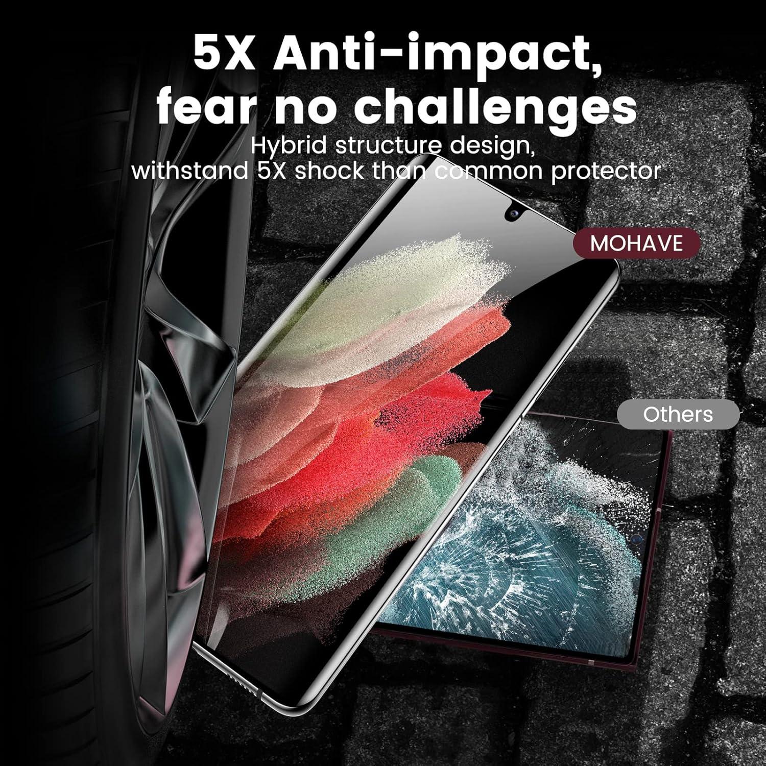 Protector de Pantalla MOHAVE 2 Pack para Samsung Galaxy S21 Ultra 5G HD Claro