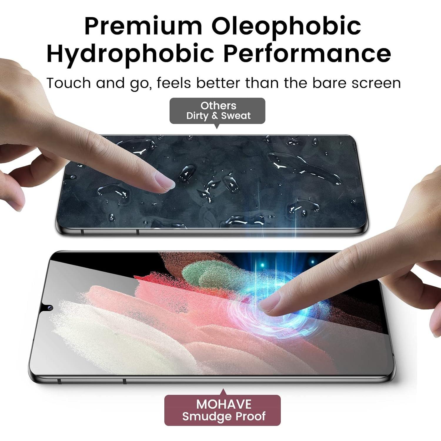 Protector de Pantalla MOHAVE 2 Pack para Samsung Galaxy S21 Ultra 5G HD Claro