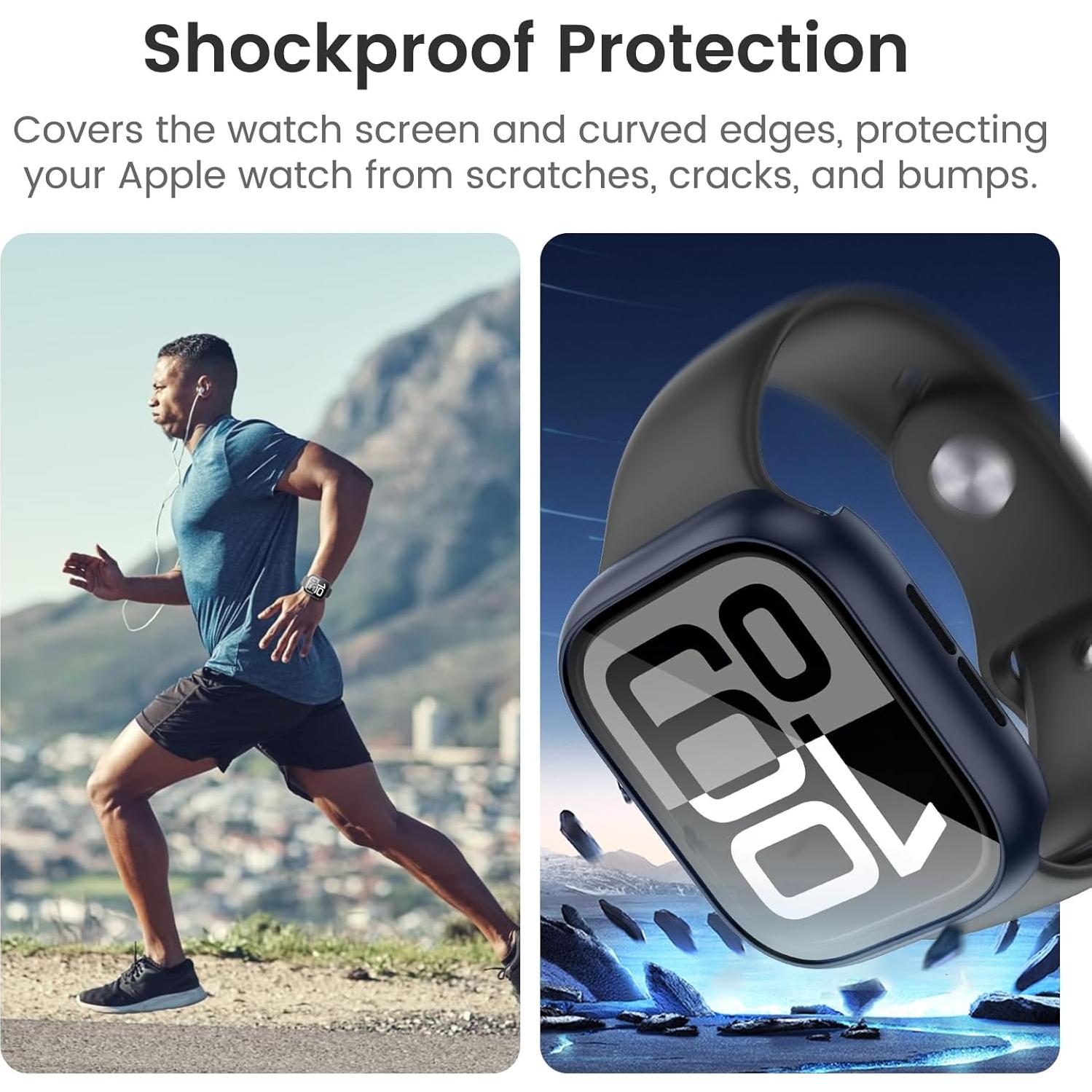 Funda Impermeable LETOID para Apple Watch Serie 10 42mm Azul