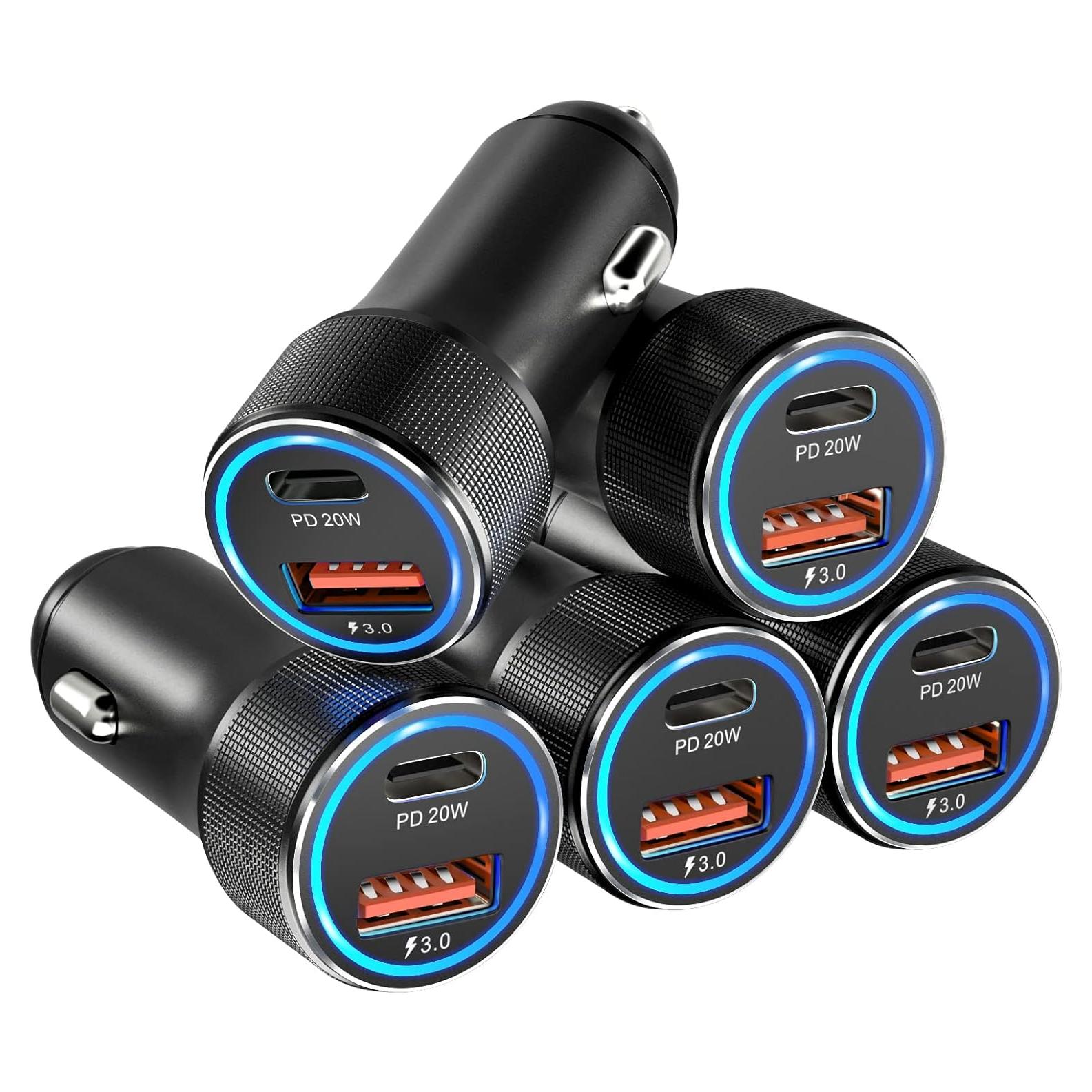 Cargador de Coche USB C Bangfun 36W Doble Puerto PD QC 3.0