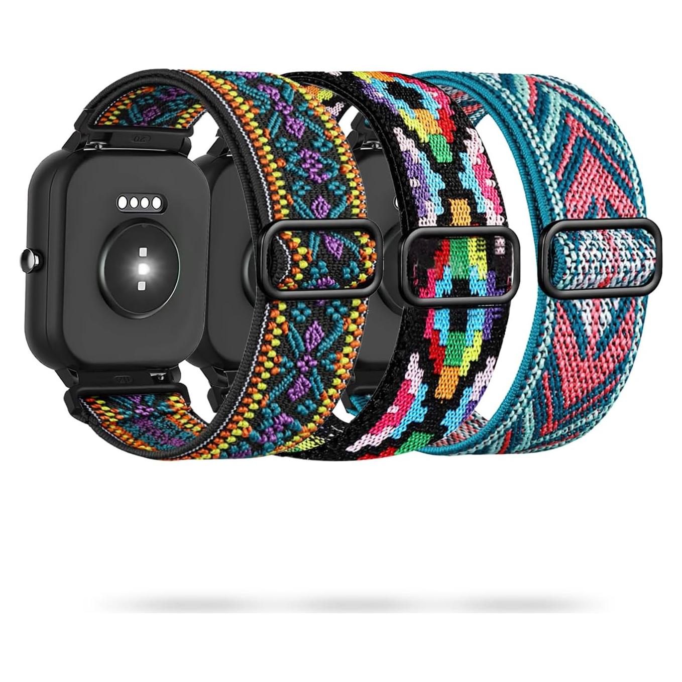 Paquete de 3 Correas de Reloj Nylon LYSANDRA para Smartwatch 3Plus