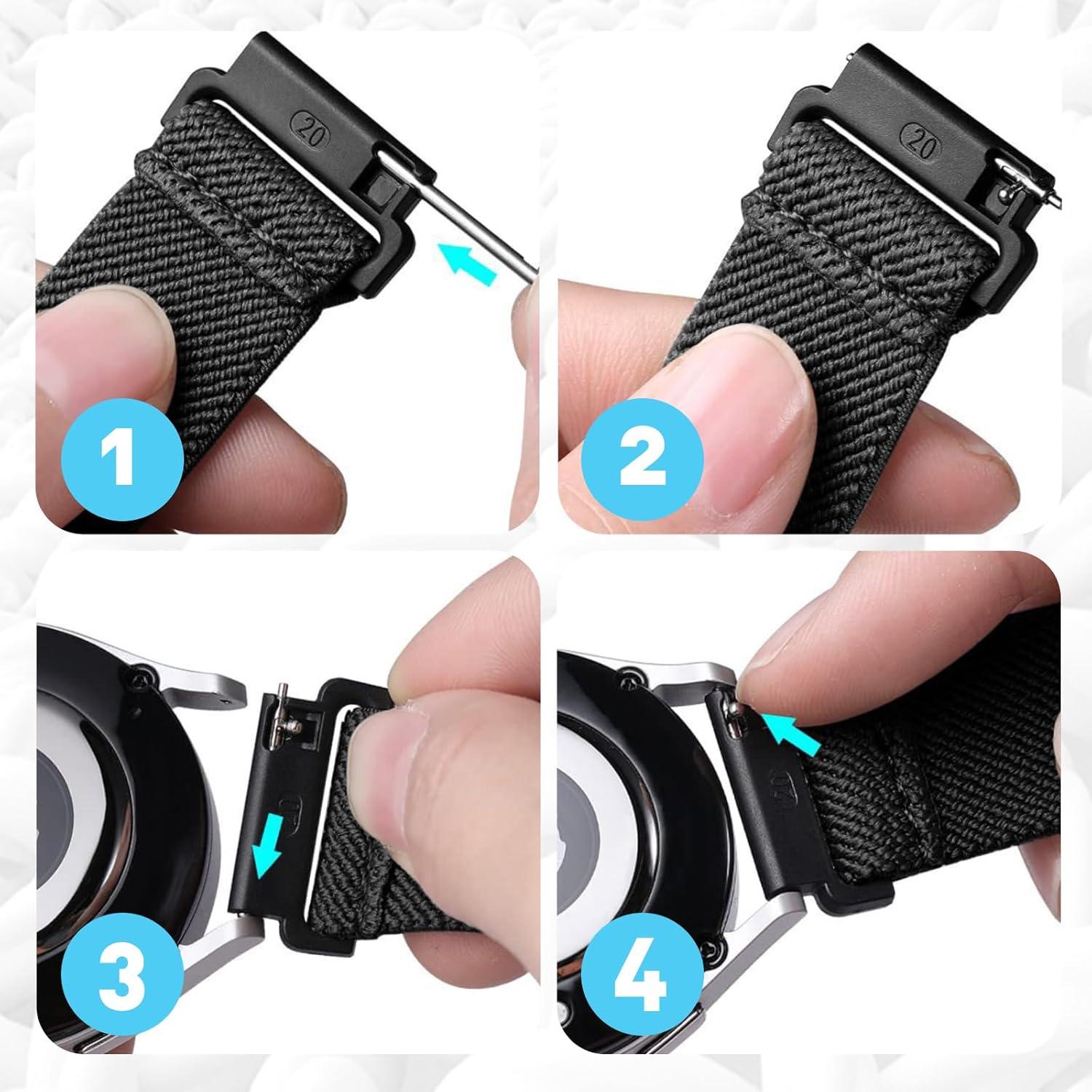 Paquete de 3 Correas de Reloj Nylon LYSANDRA para Smartwatch 3Plus