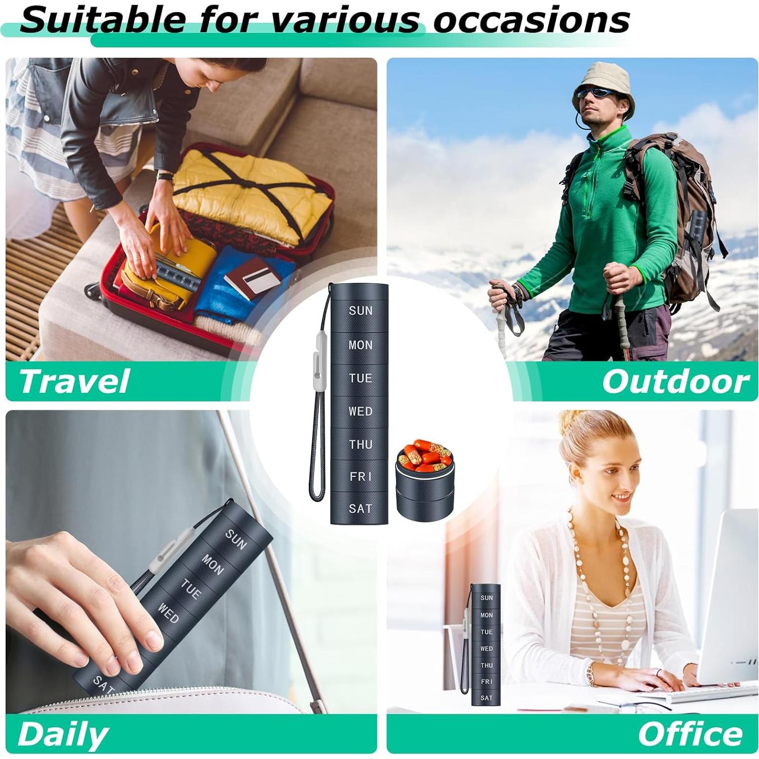 Organizador de Pastillas Semanal Aluminio Serfeymi 7 Compartimentos