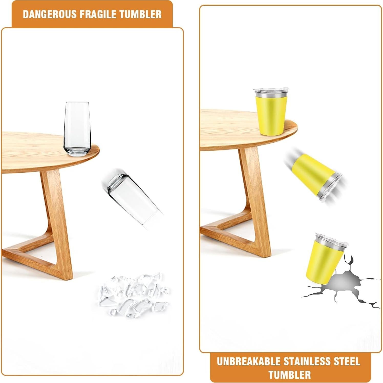 Tazas de Acero Inoxidable Yummy Sam 355ml 6Pack Antiescaldantes