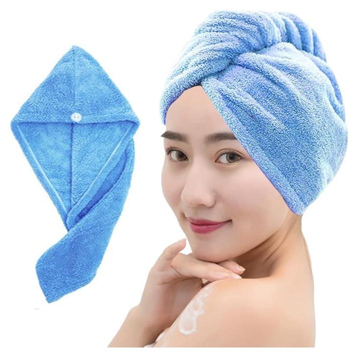 Toalla de Microfibra NOKOKO para Cabello - Secado Rápido Azul