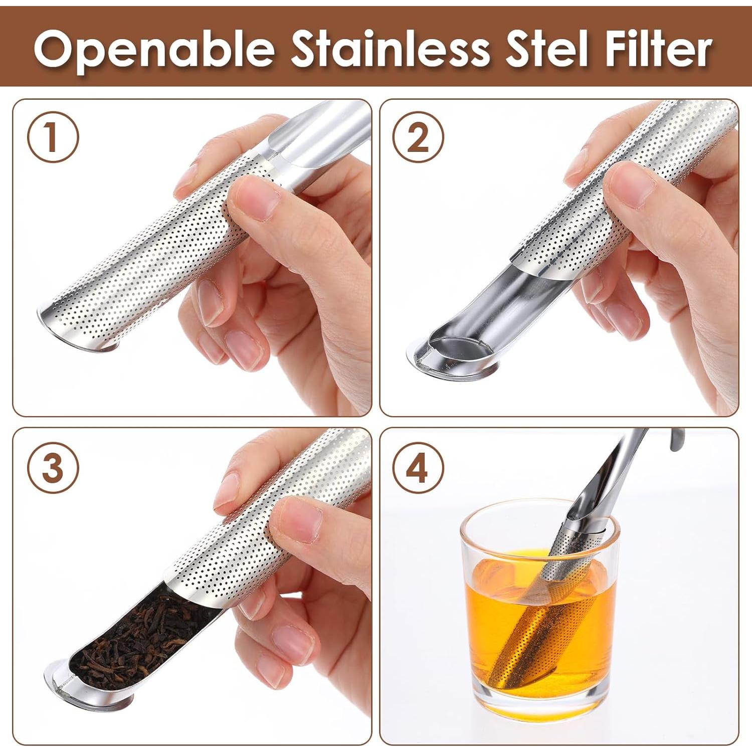 6 Infusores de Té de Acero Inoxidable JOUTYFOR 14.5 cm