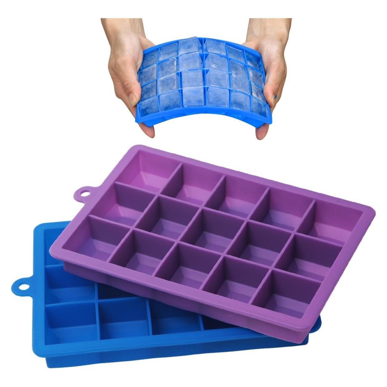 Bandejas de Hielo de Silicona Szxc - 2 Piezas - 15 Cubos