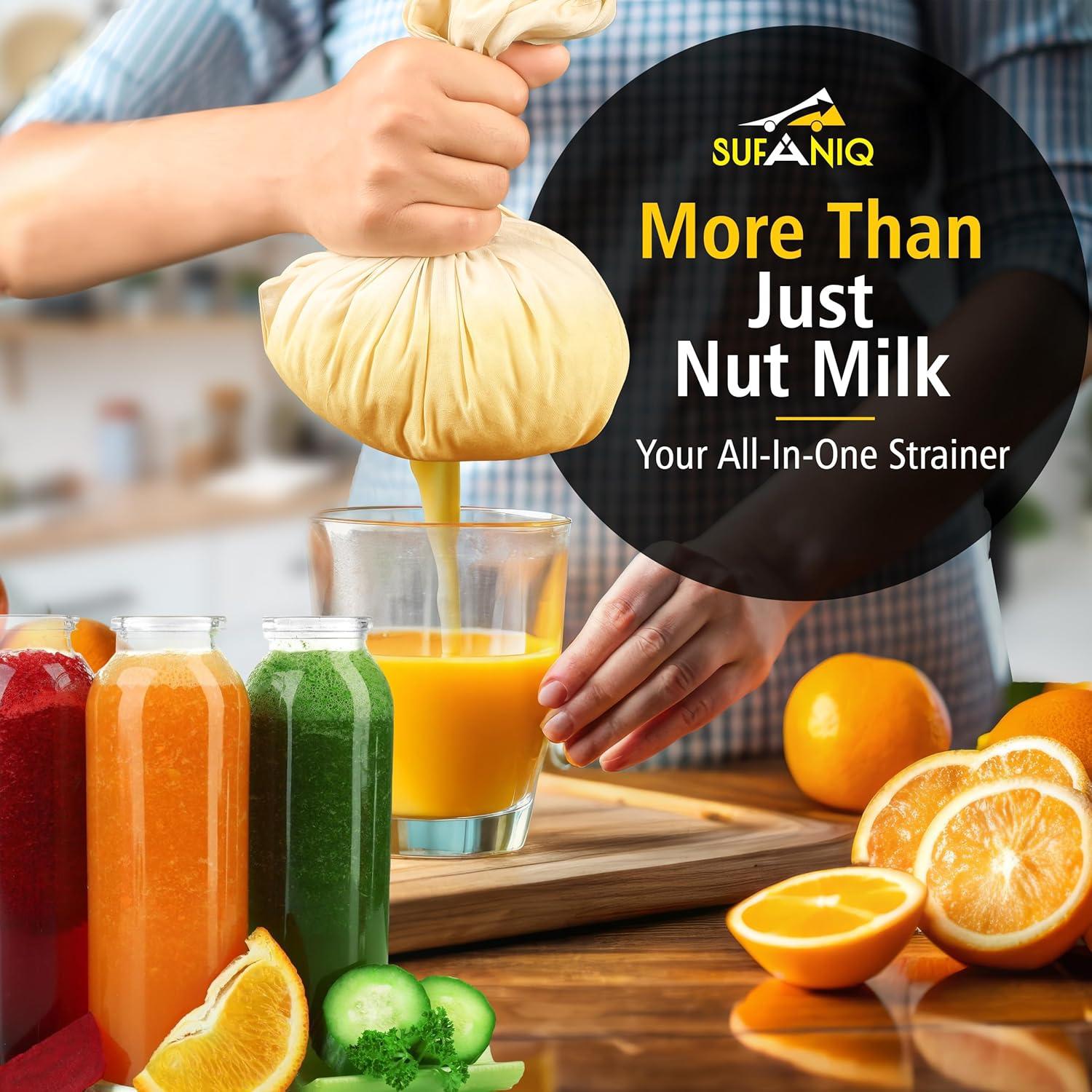 Bolsa de Leche de Nueces Sufaniq 30.48x30.48 cm Algodón Reutilizable