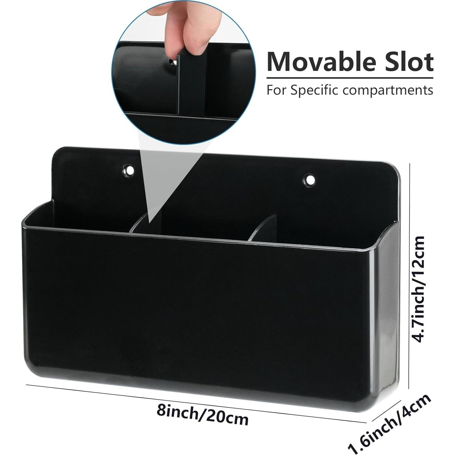 Organizador de Control Remoto Kulusion 2 Piezas Negro