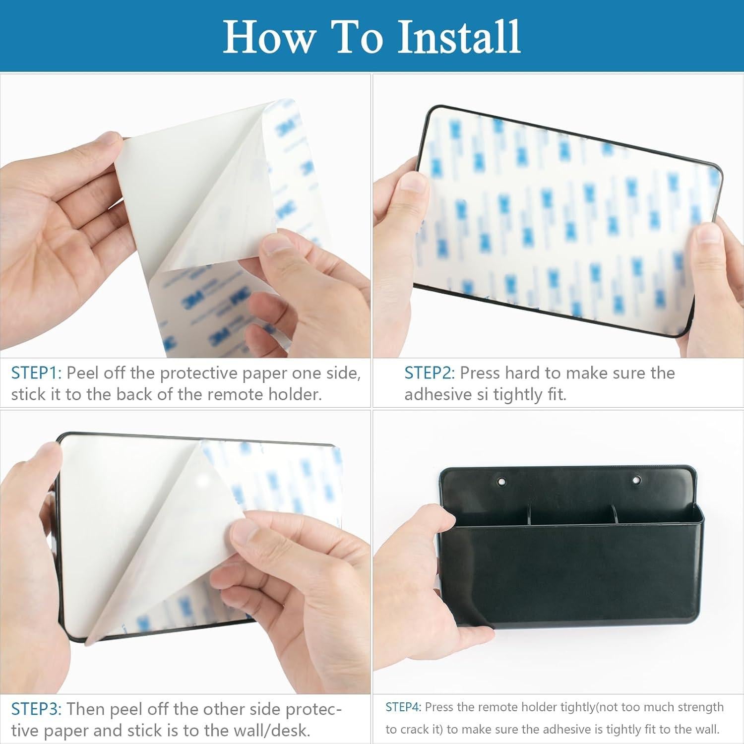 Organizador de Control Remoto Kulusion 2 Piezas Negro