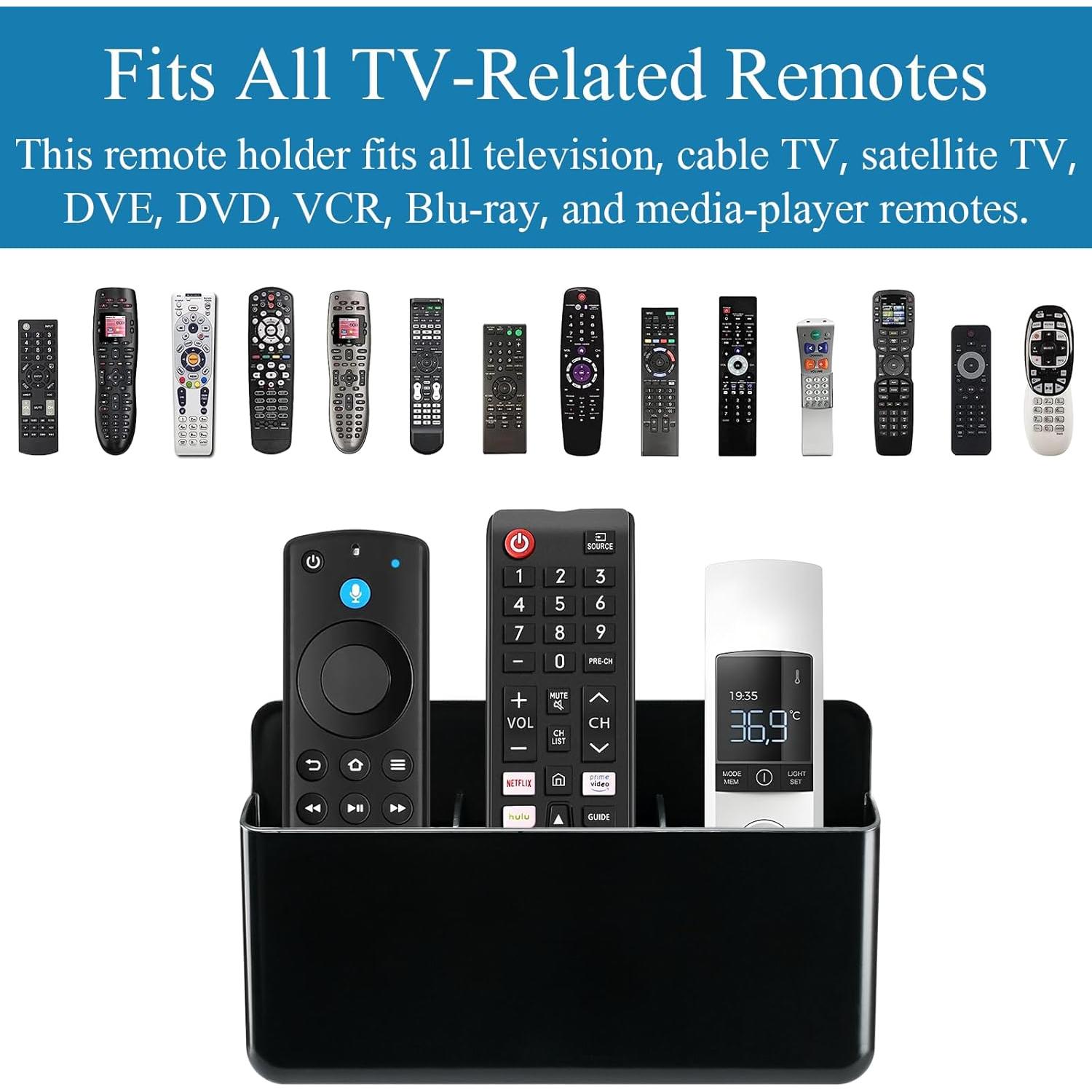 Organizador de Control Remoto Kulusion 2 Piezas Negro