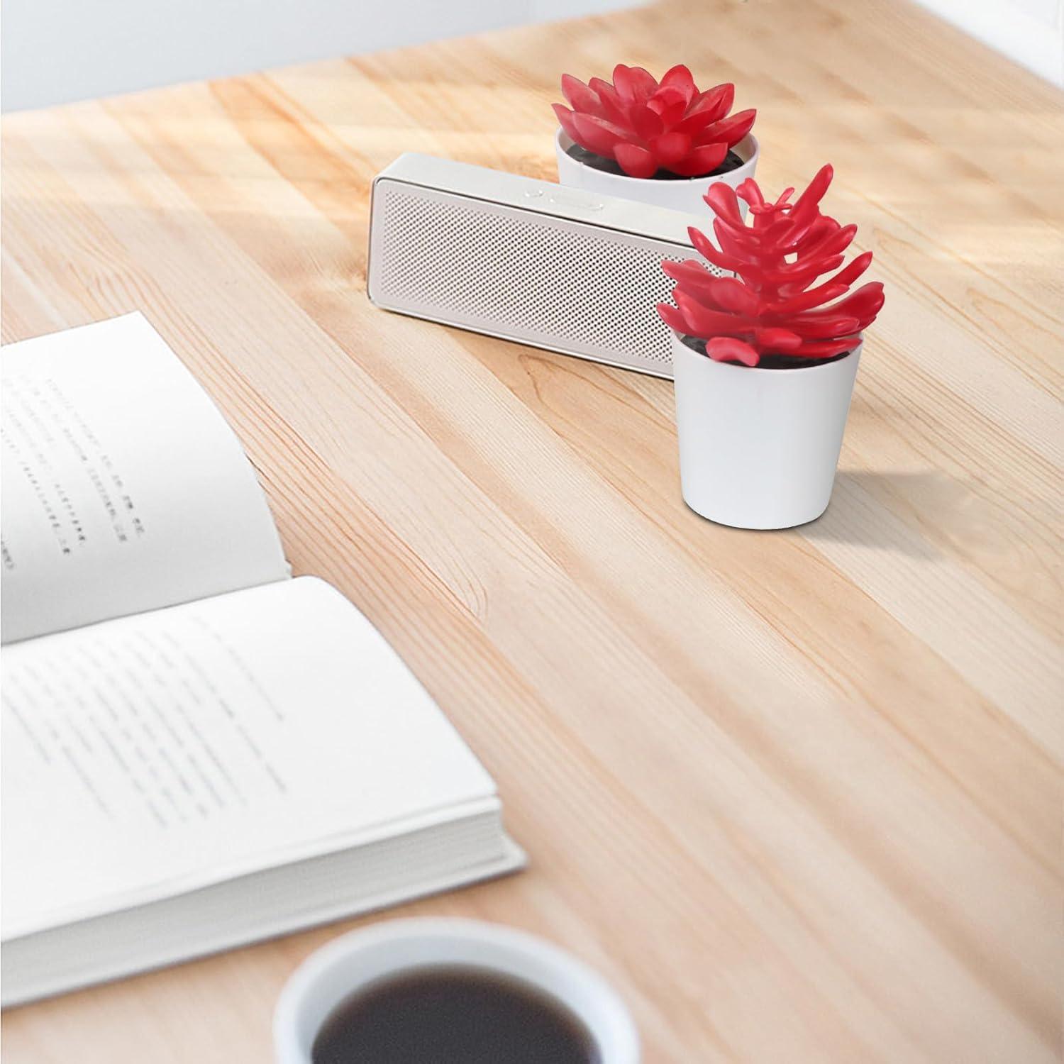 Planta Artificial Mini Roja Uguisu - Suculenta en Maceta 10cm