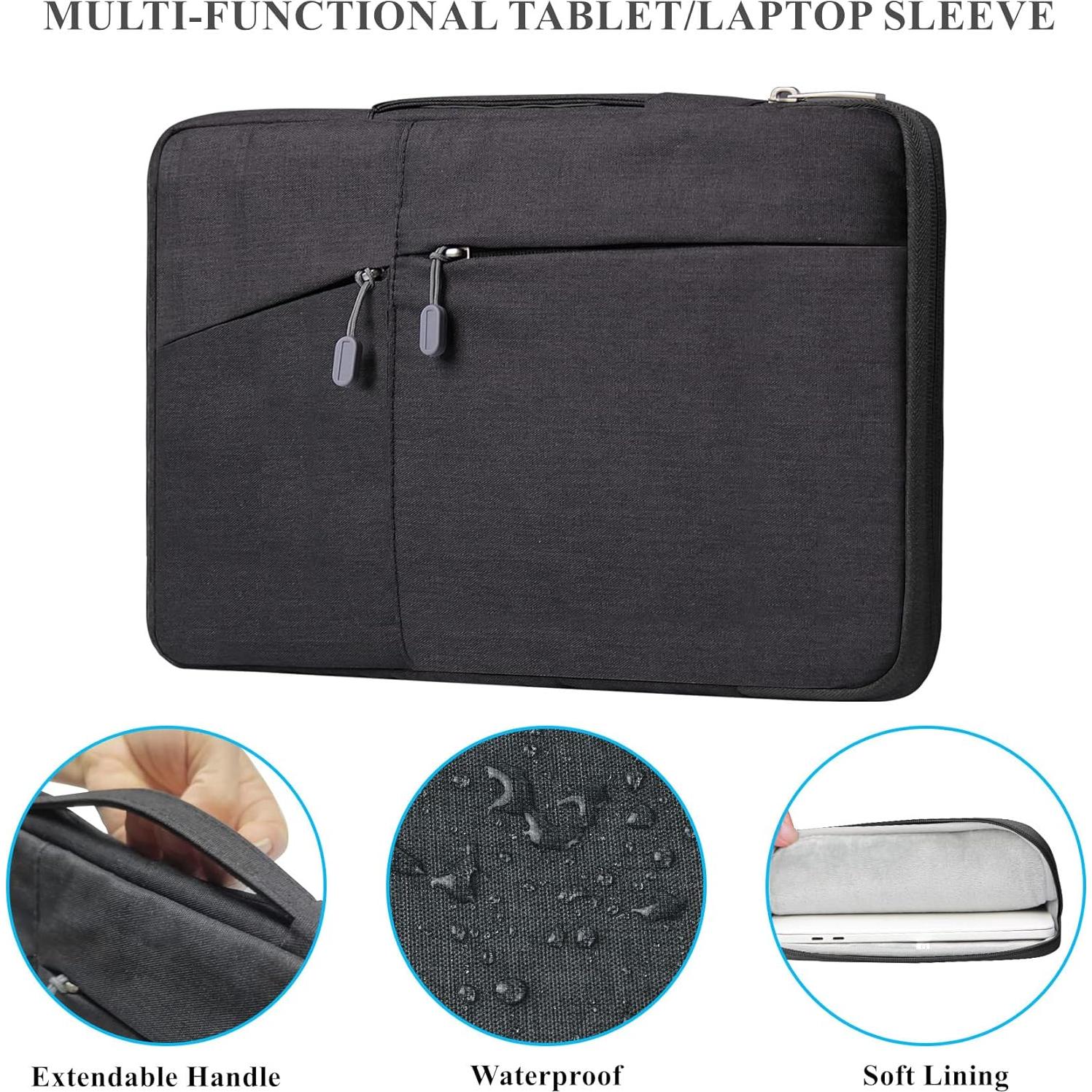 Funda para portátil Megoo 10.5" Negro - Compatible con iPad y Galaxy Tab